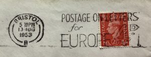 Postage on Letters for Europe 4D_GS 200