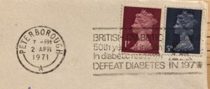 British Diabetic Asscn 50th year of insulin in diabetic research Defeat Diabetes in 1971_GS 1738