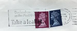 Decimal currency in the Post Office Take a leaflet GS 1725 t