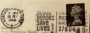 Blood Donors Save Lives Enrol now Phone Newcastle/Tyne 37804_GS 912