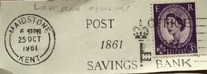Post Office 1861 1961 Savings Bank_GS 343