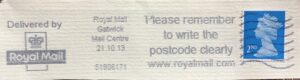 Please Remember to write the postcode clearly www.royalmail.com