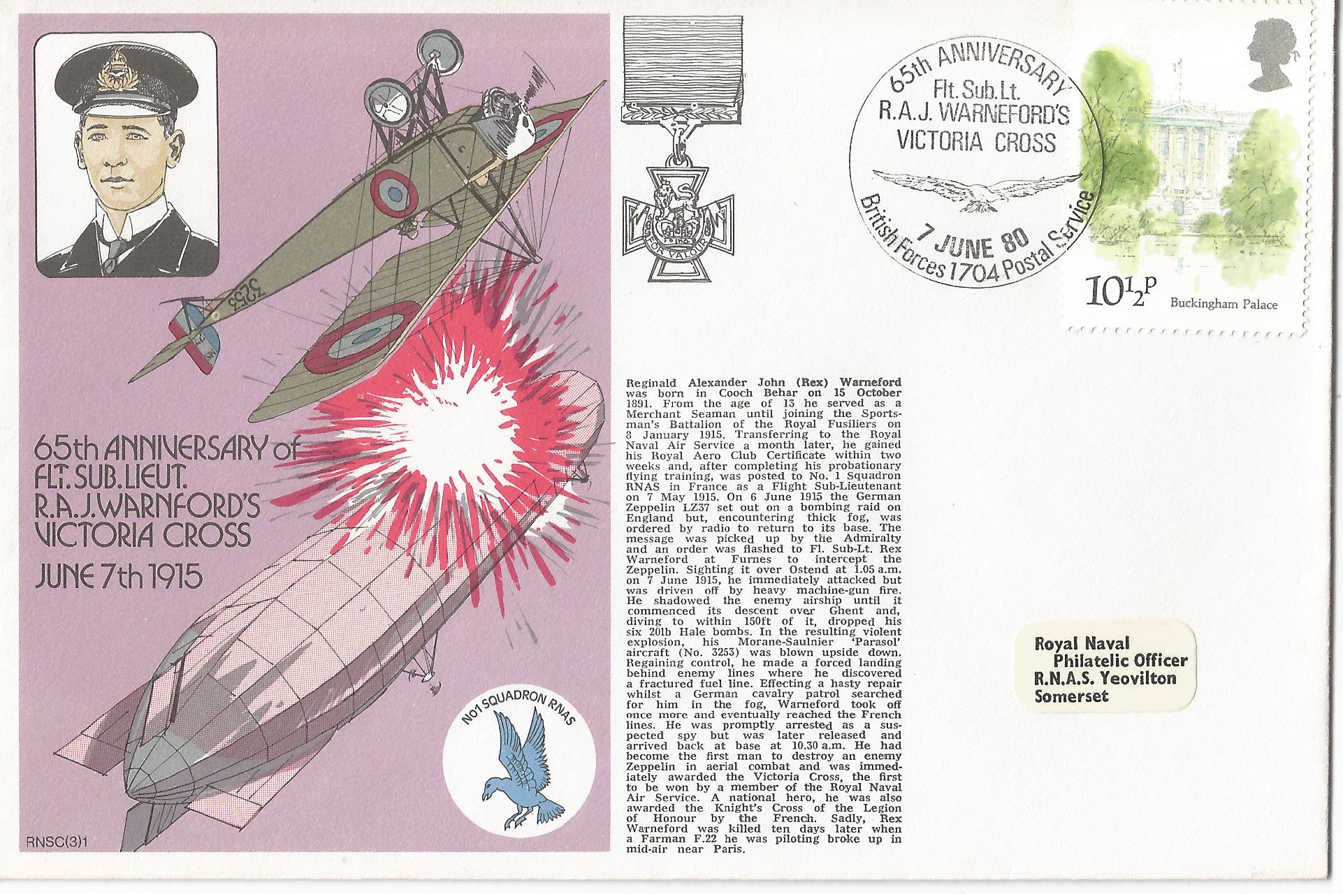 65th Anniversary Flt Sub Lt R A J Warneford's Victoria Cross BFPS_4258