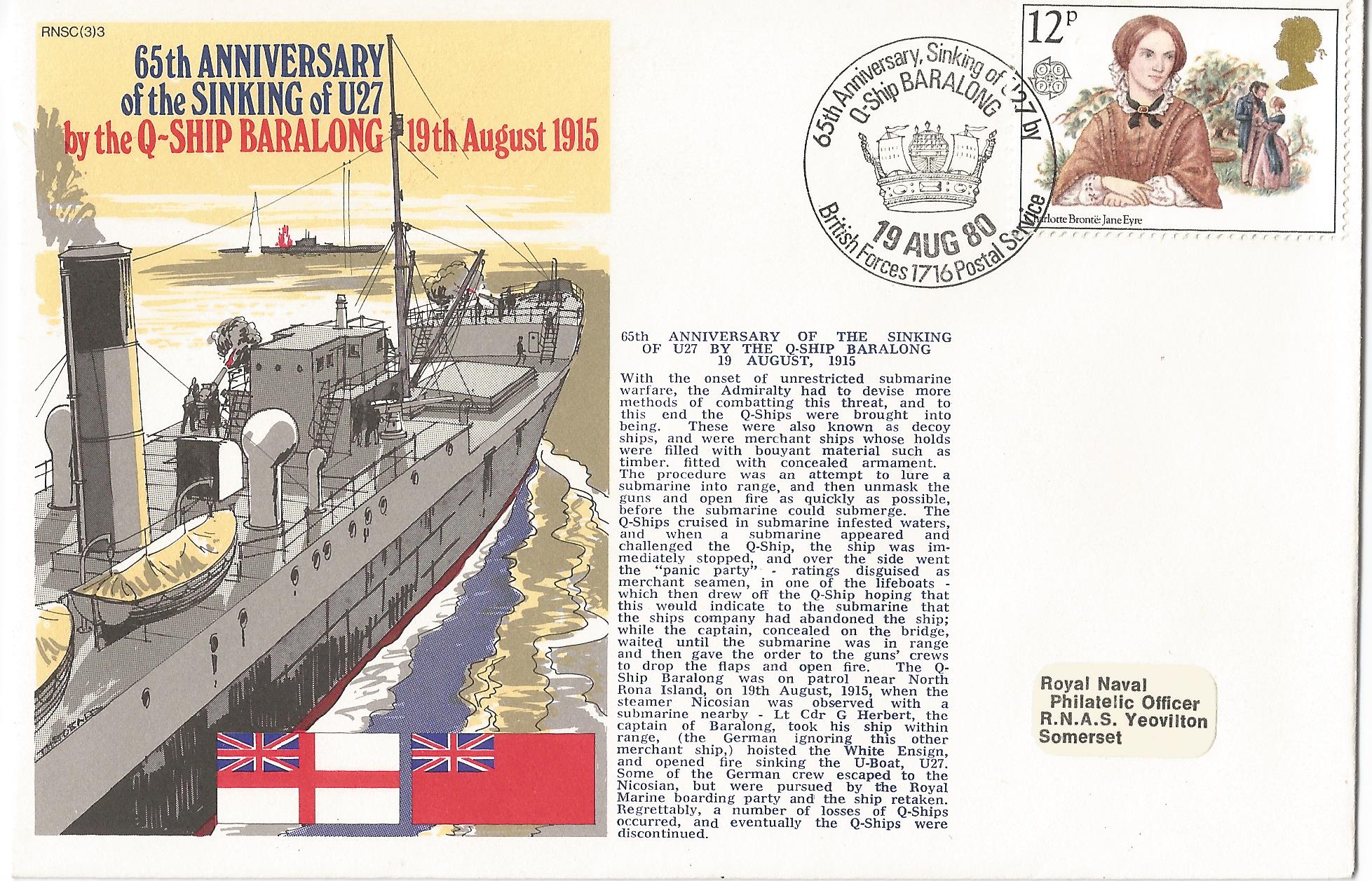 65th Anniversary Sinking of U27 by Q-Ship Baralong BFPS_4399