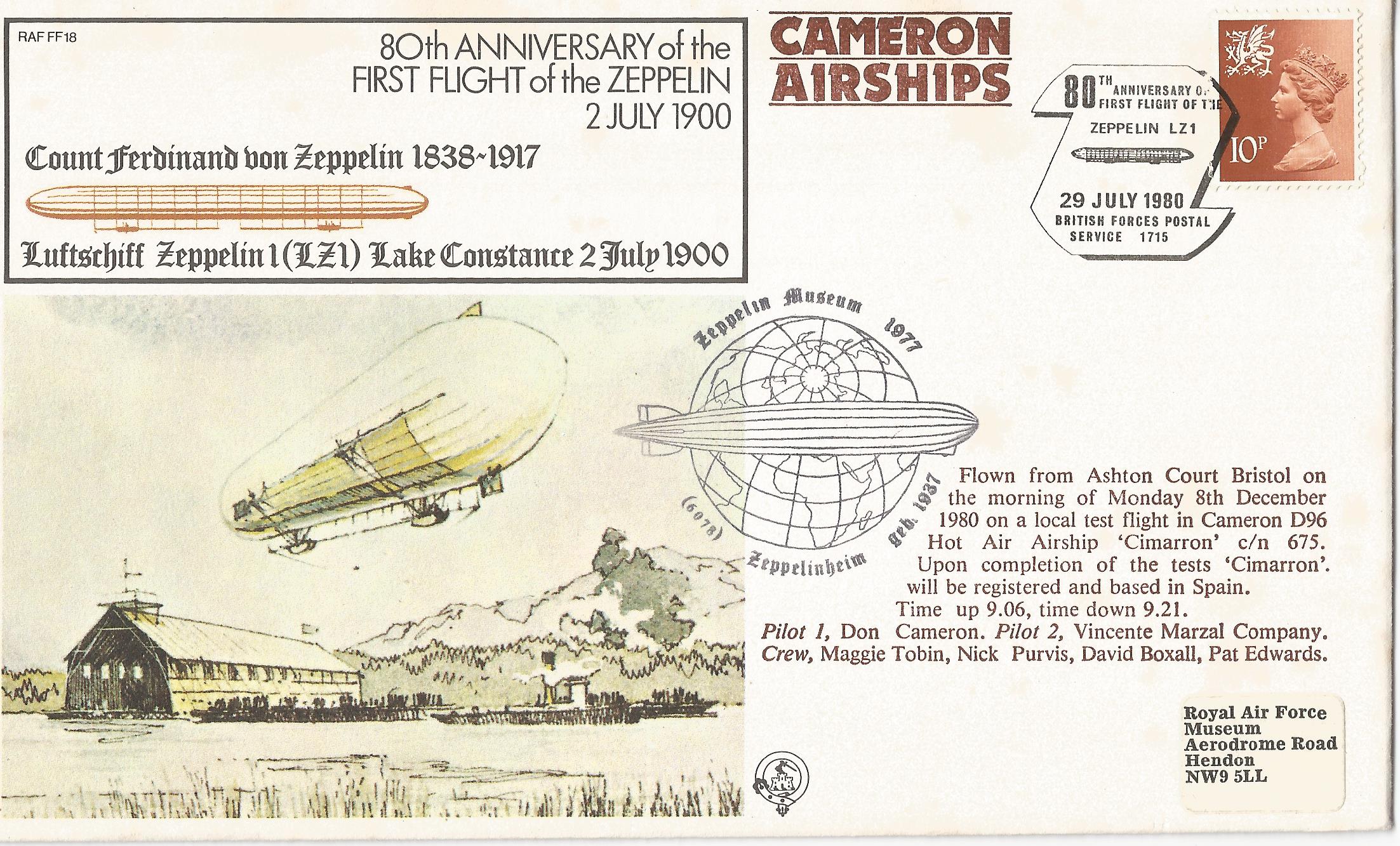 80th Anniversary First Flight of the Zeppelin LZ1 BFPS_4340