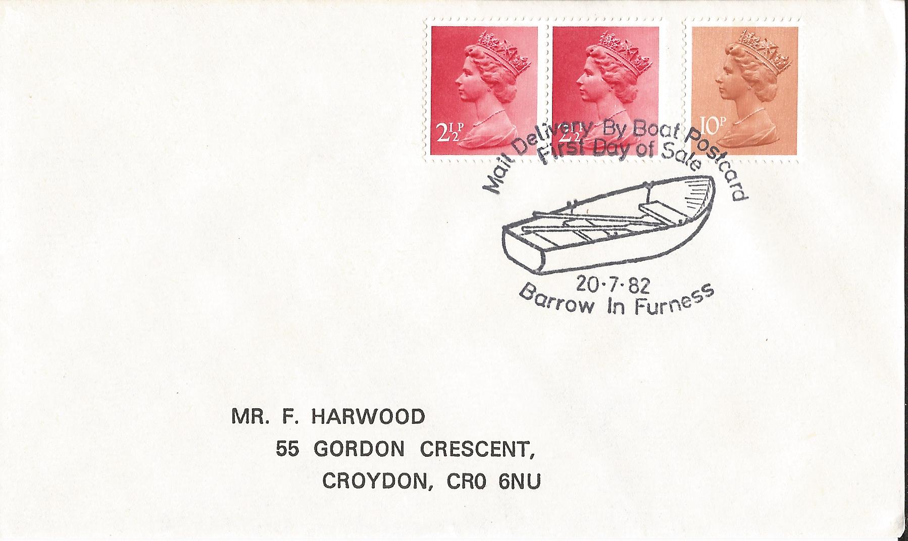 Mail Delivery by Boat Postcard First Day of Sale Barrow in Furness_5300