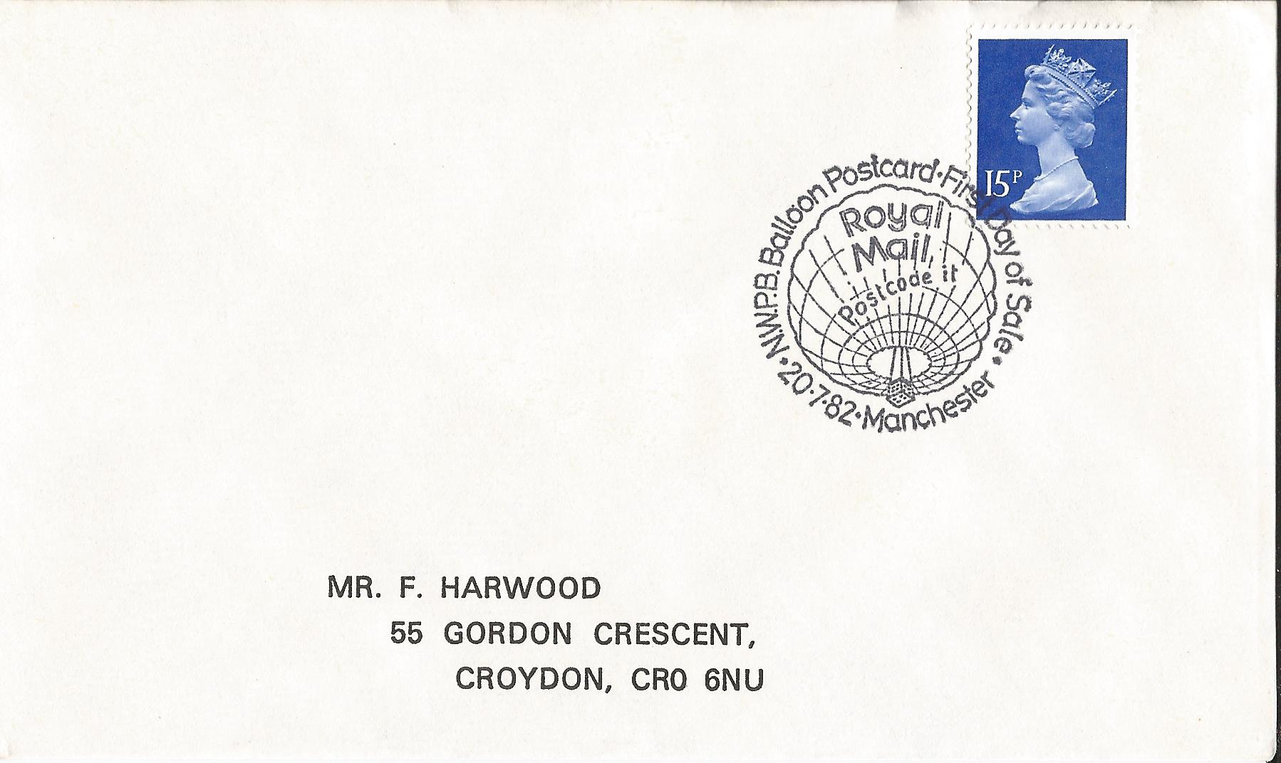 NWPB Balloon Postcard First Day of Sale Manchester_5303