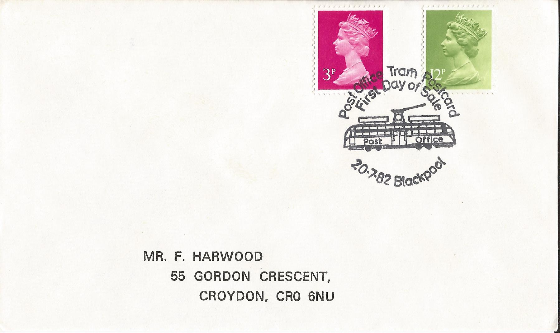 Post Office Tram Postcard First Day of Sale Blackpool_5301