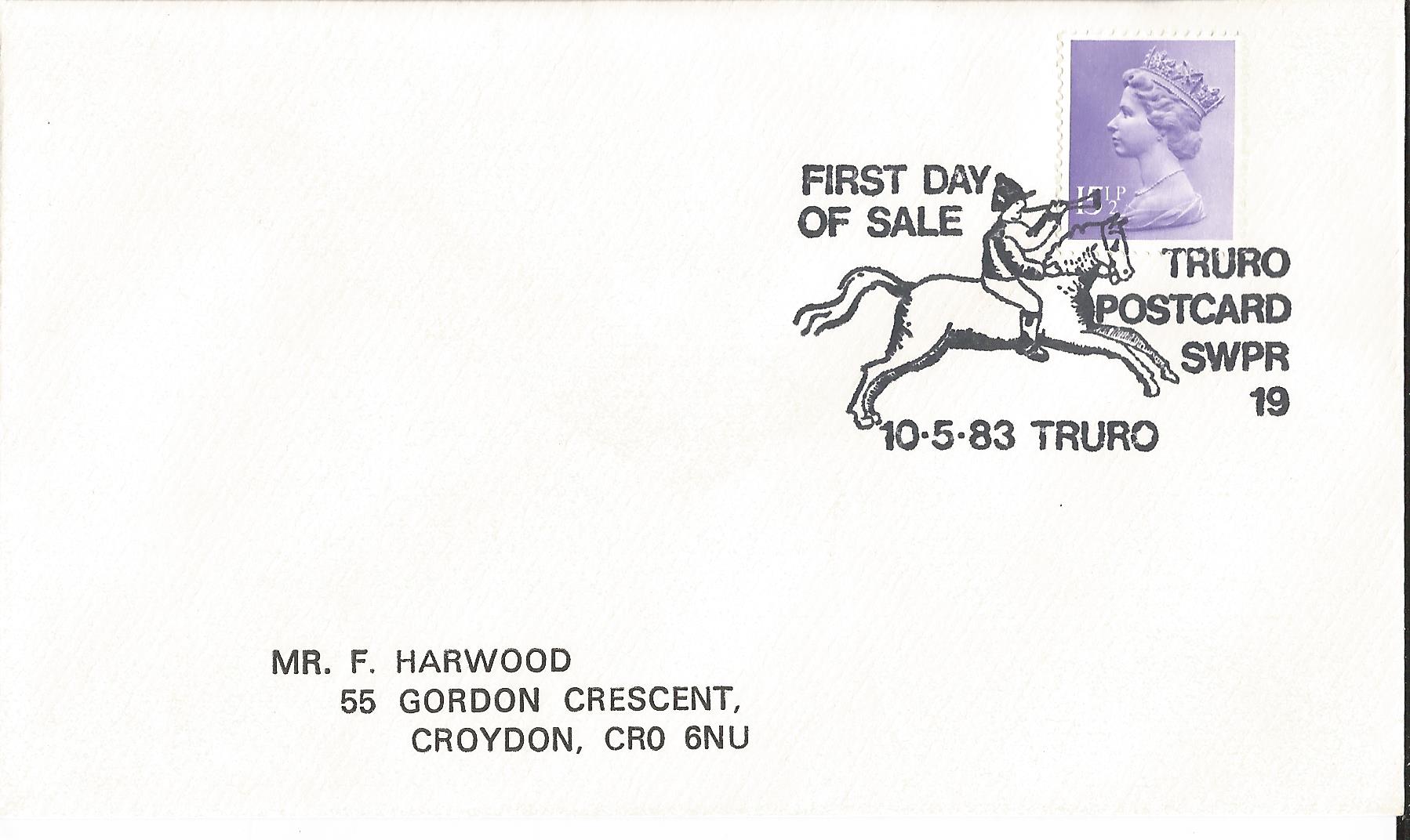 First Day of Sale Truro Postcard SWPR19 Truro_5598