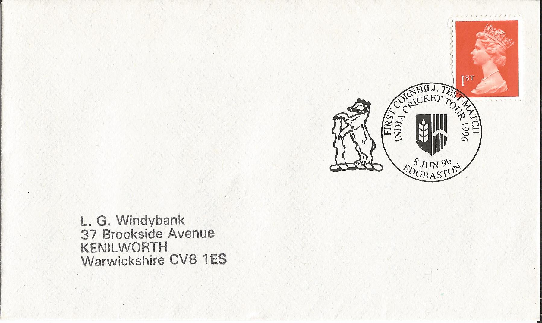 First Cornhill Test Match India Cricket Tour 1996 Edgbaston_10016