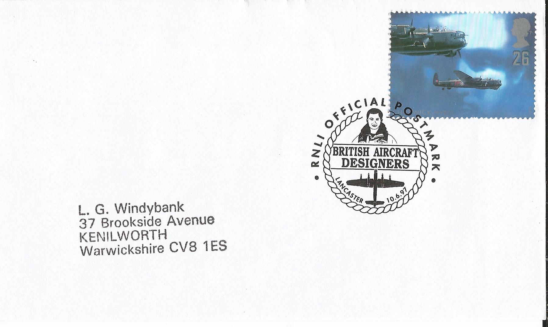 RNLI Official Postmark British Aircraft Designers Lancaster_10601