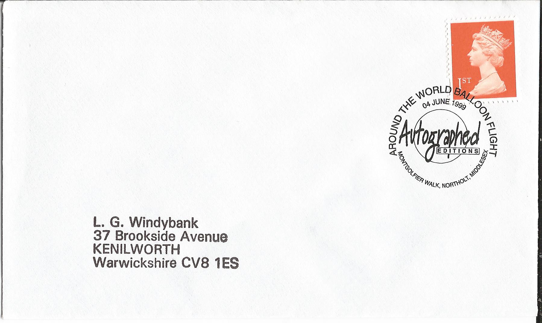 Around The World Balloon Flight Autographed Editions Montgolfier Walk Northolt Middlesex_11879