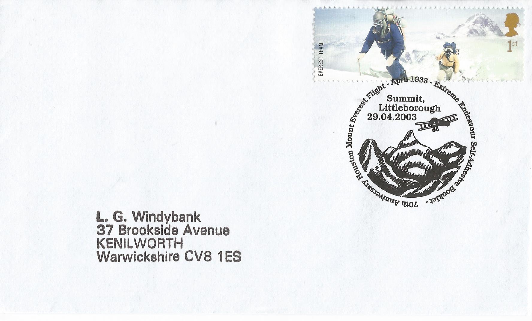 70th Anniversary Houston Mount Everest Flight Extreme Endeavour Self Adhesive Booklet Summit Littleborough_14391