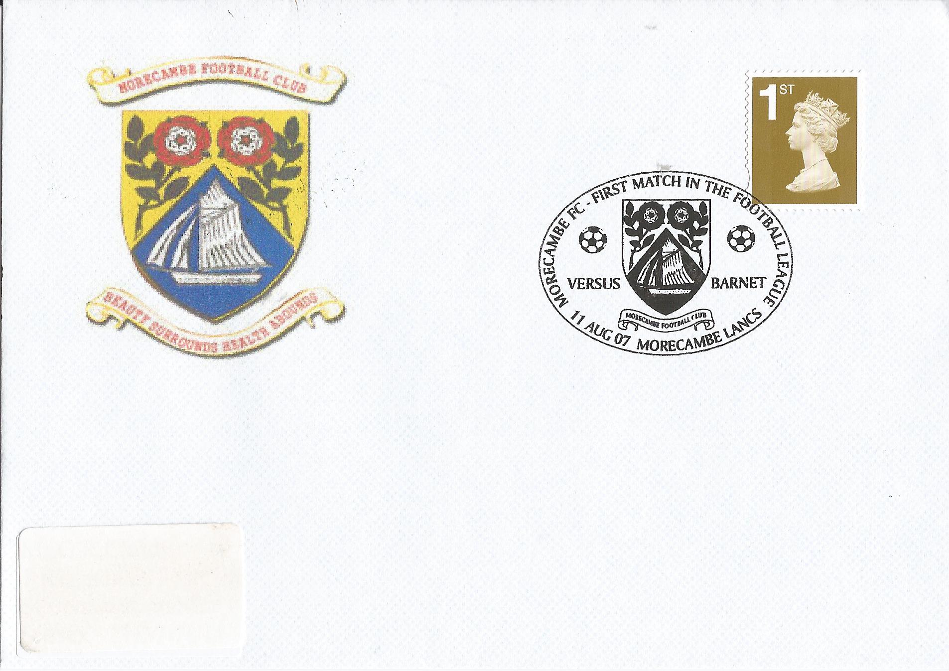 Morecambe FC First Match in the Football League Versus Barnet Morecambe Lancs