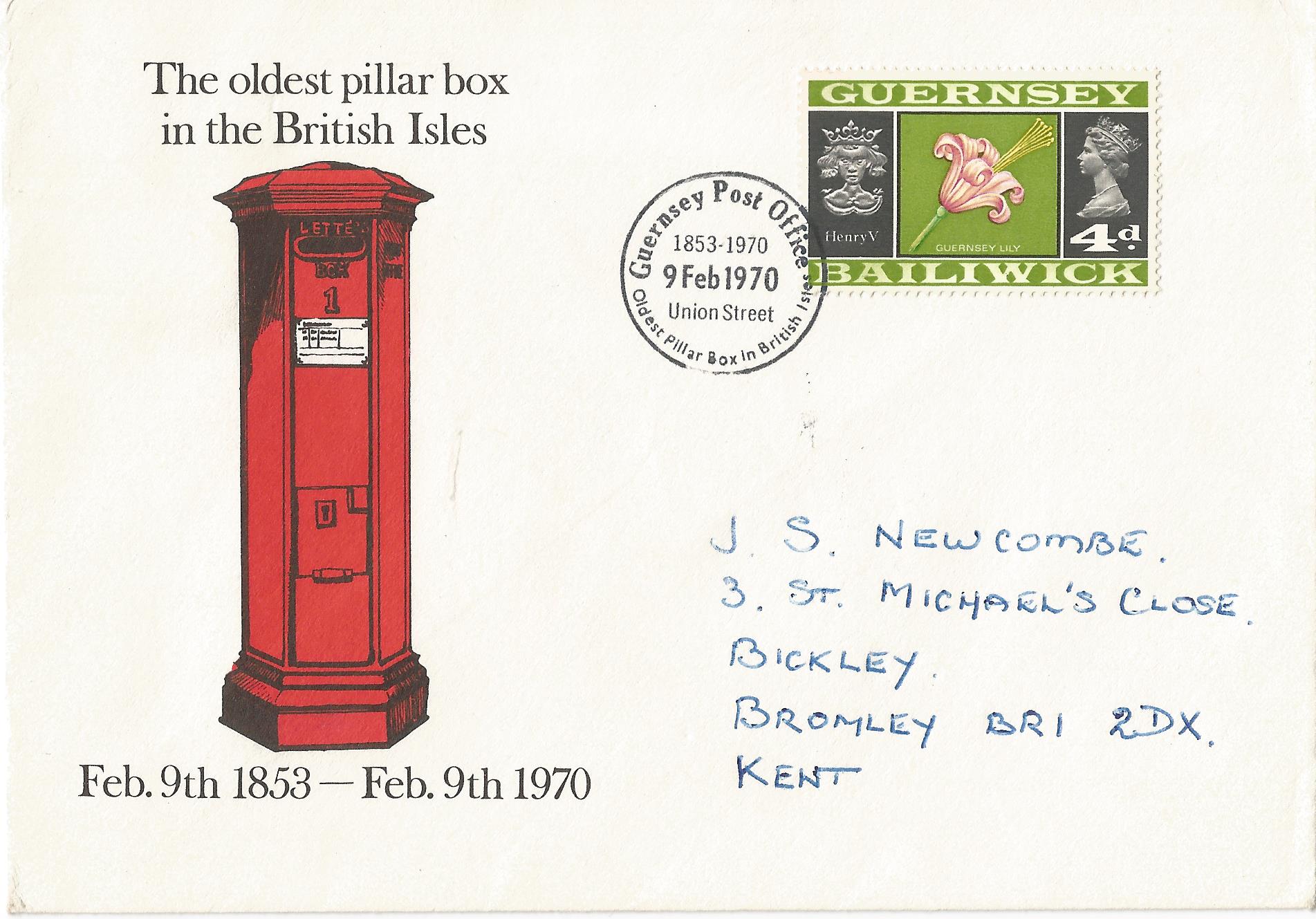 Oldest Pillar Box in British Isles Union Street 1853-1970 Guernsey Post Office_G1