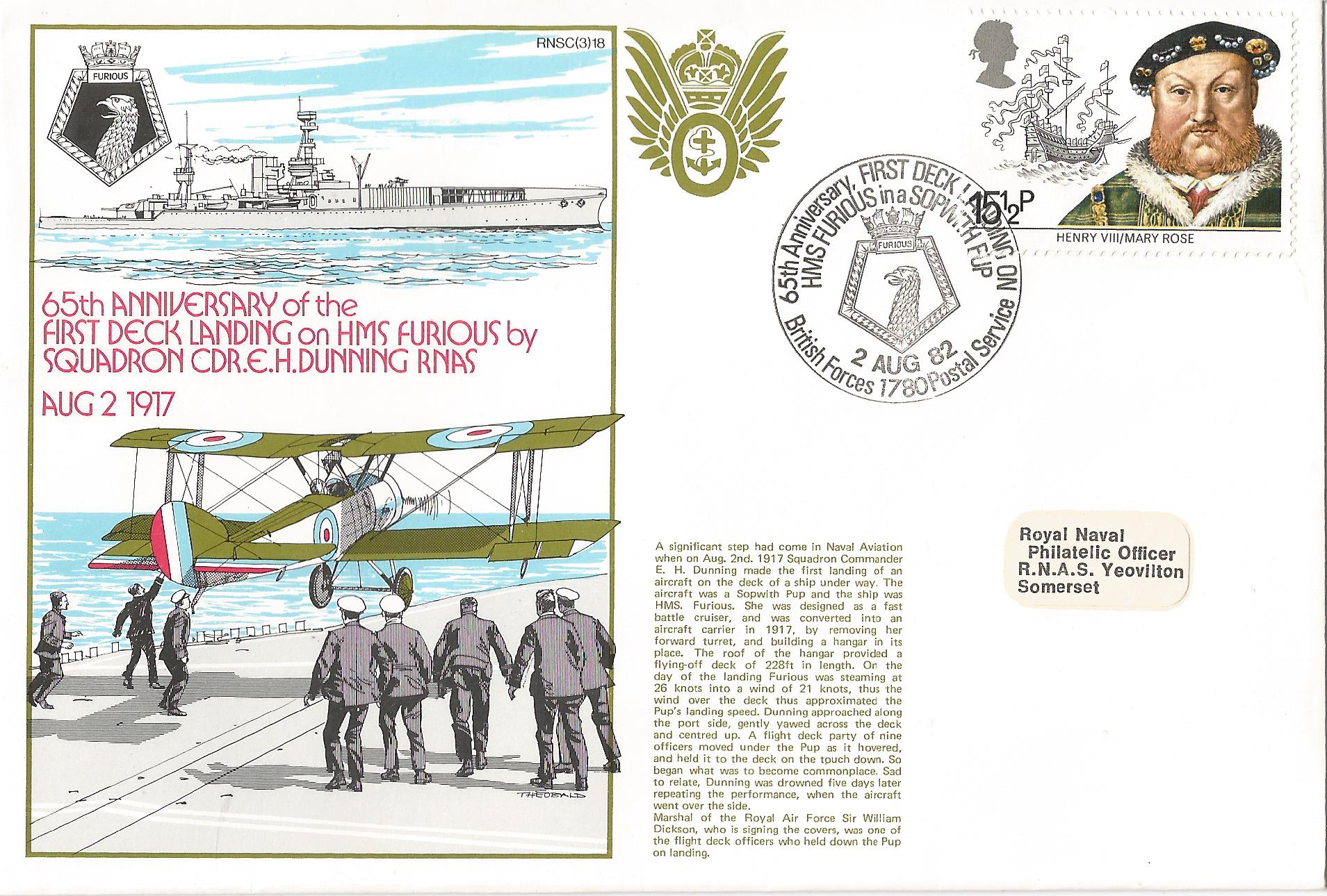 65th Anniversary First Deck Landing on HMS Furious in a Sopwith Pup BFPS_5340