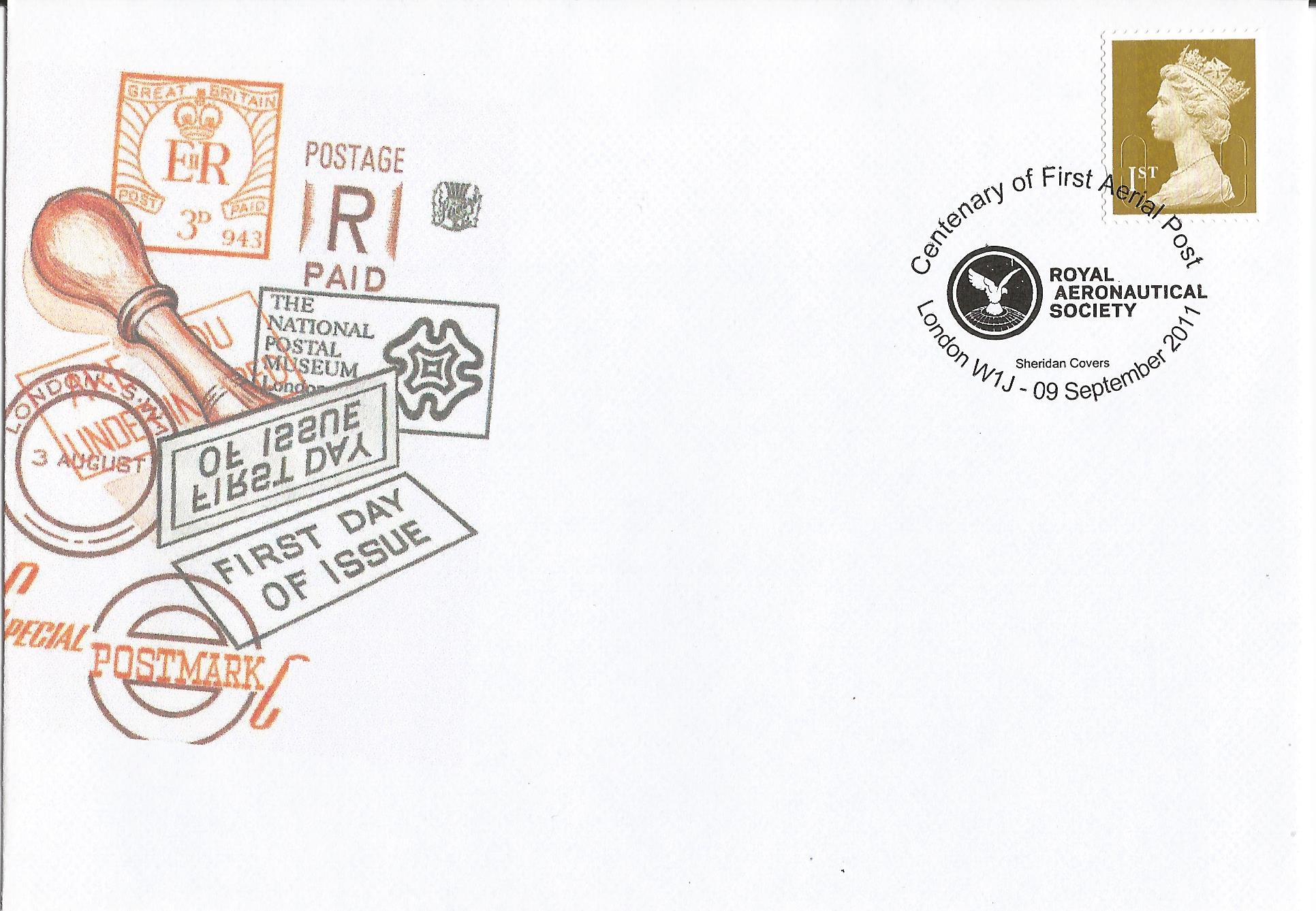 Centenary of First Aerial Post Royal Aeronautical Society Sheridan Covers London_17939