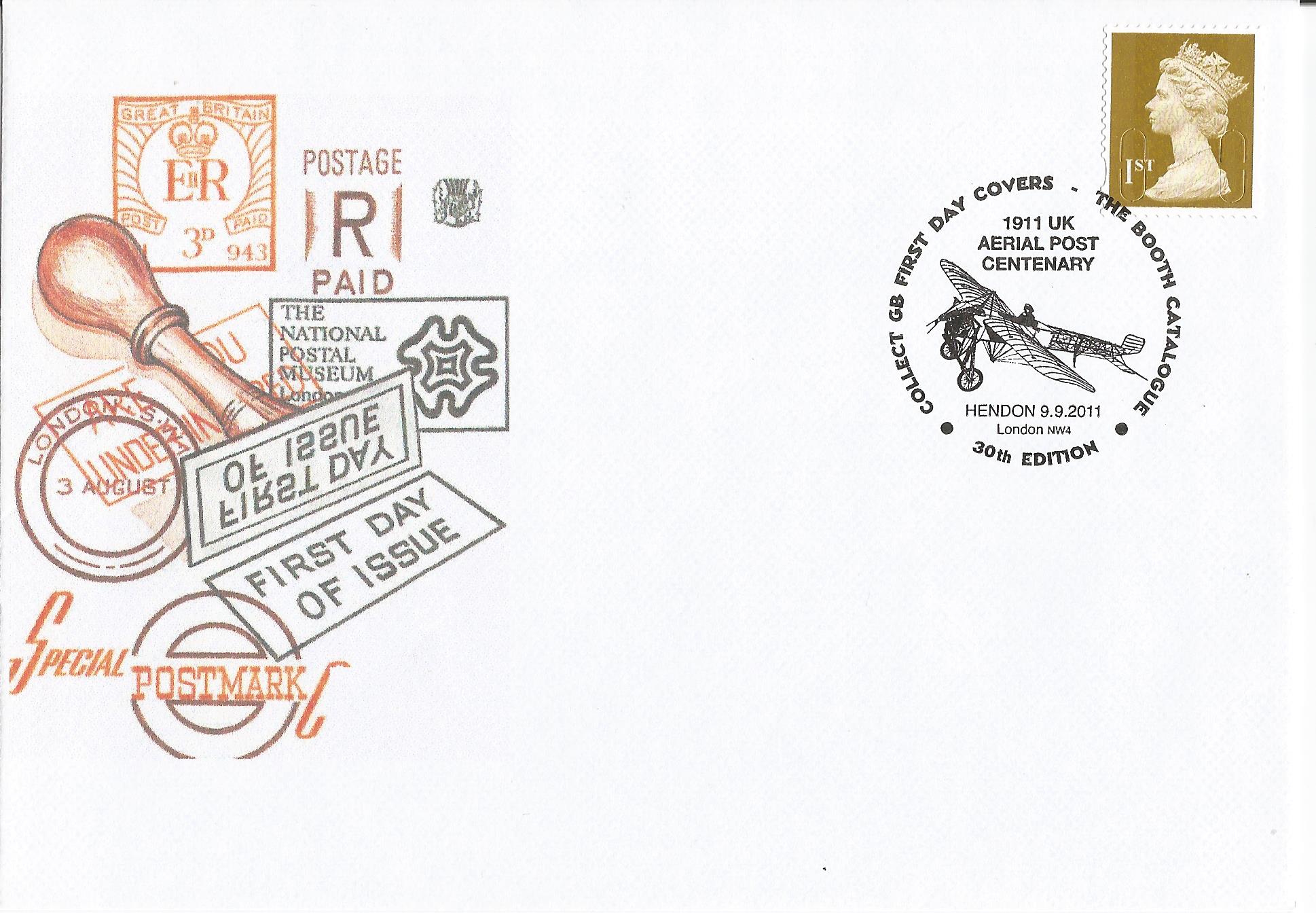 Collect GB First Day Covers The Booth Catalogue 30th Edition 1911 UK Aerial Post Centenary Hendon London_17930