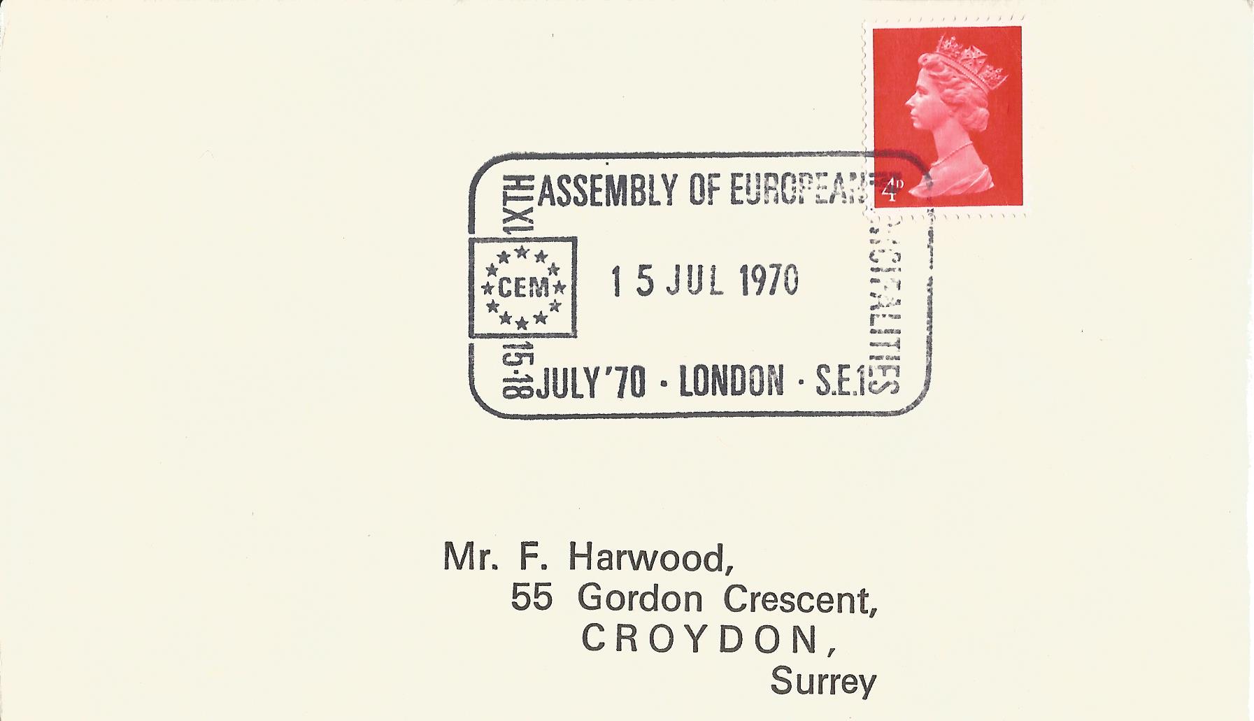 IXth Assembly of European Municipalities 15-18 July '70 London SE1_1409