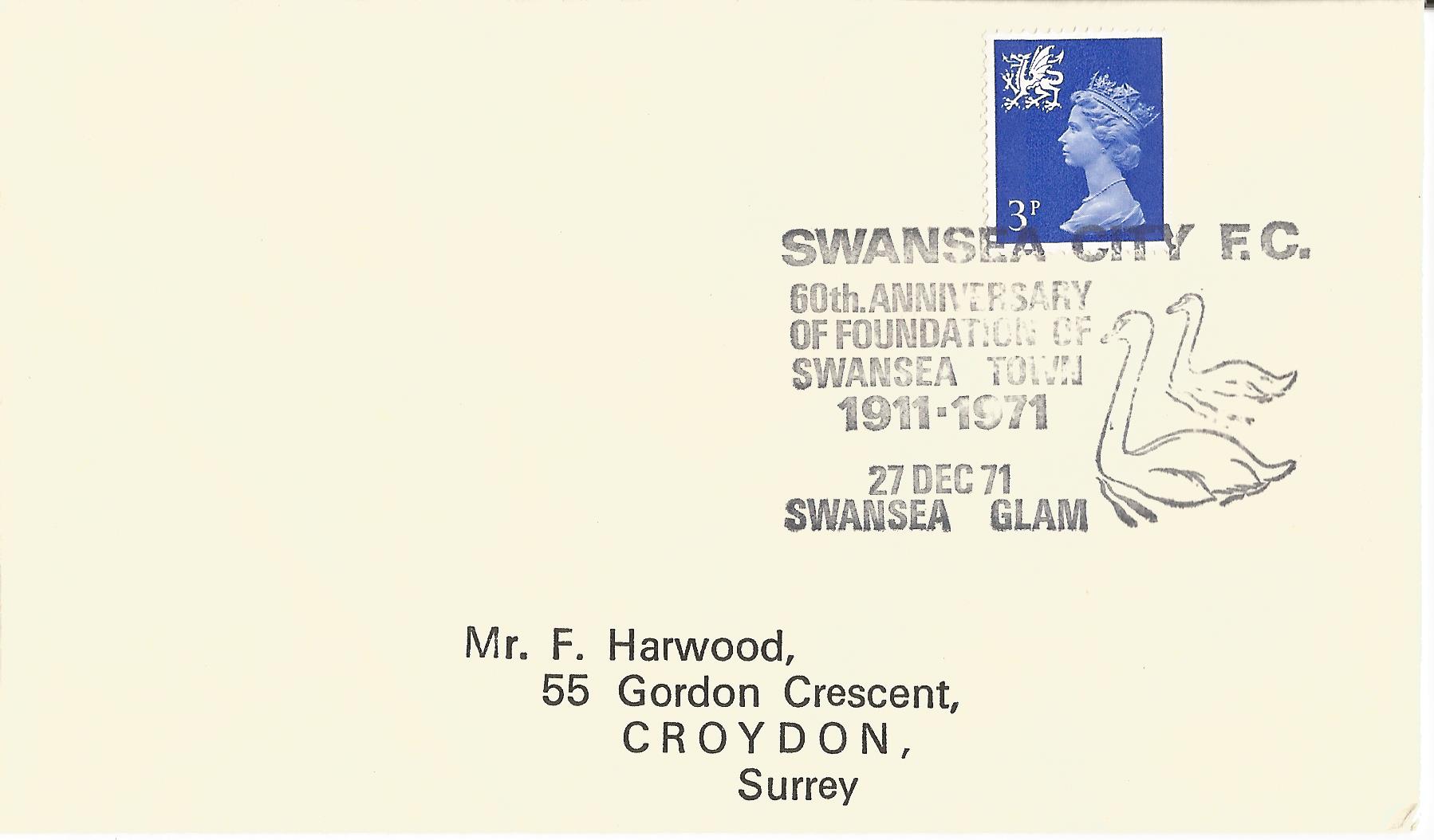Swansea City FC 60th Anniversary of Foundation of Swansea Town 1911-1971 Swansea Glamorgan_1819