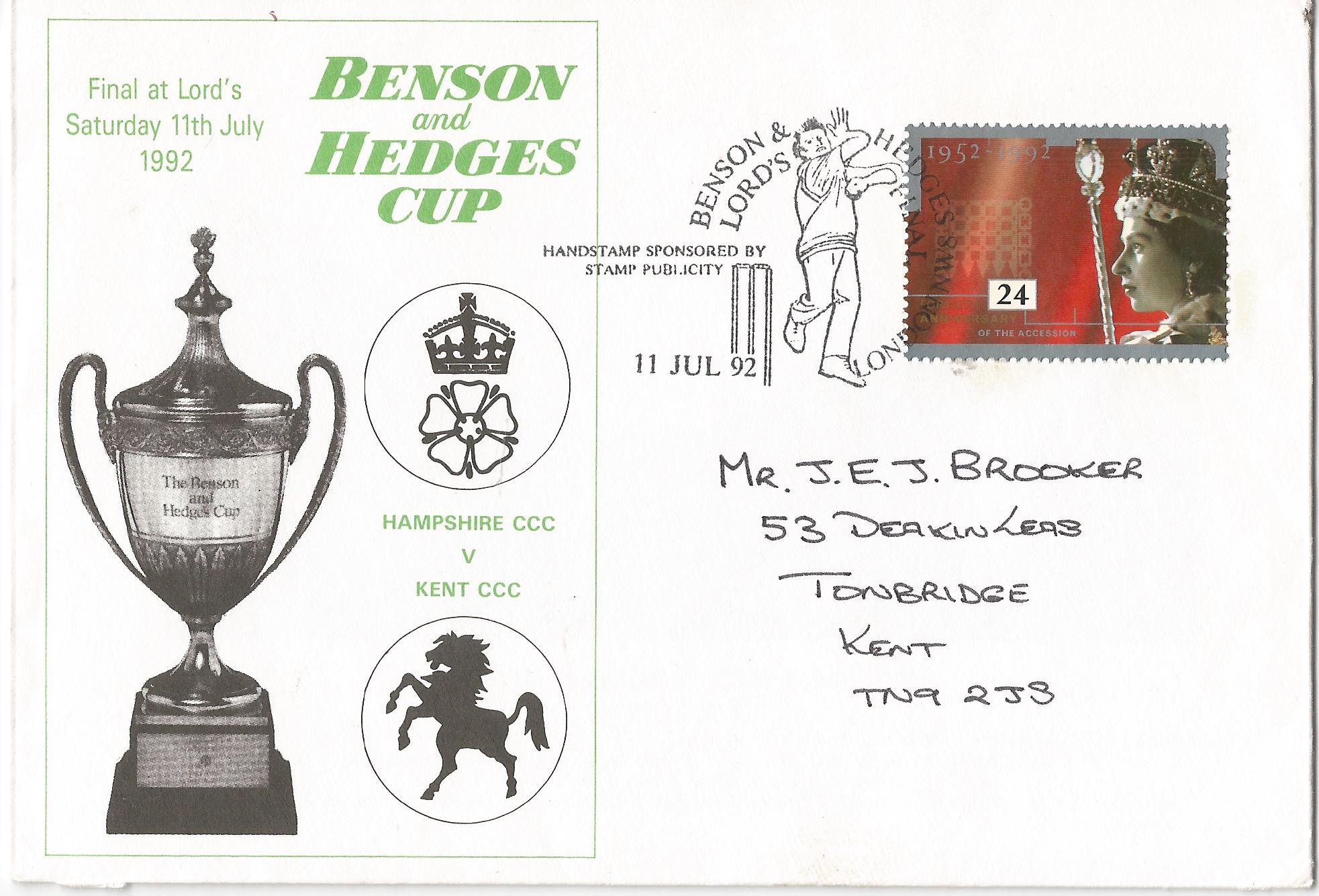 Benson & Hedges Lord's Final Handstamp sponsored by Stamp Publicity London W8_8491