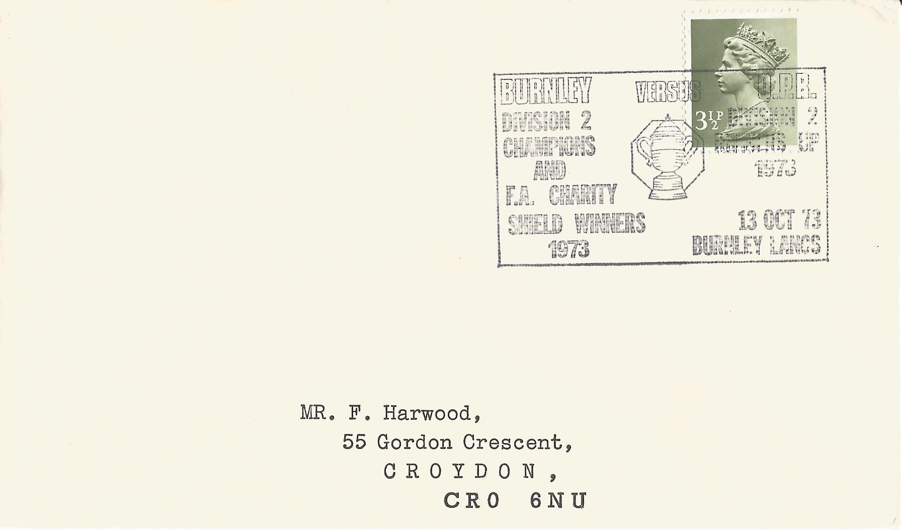Burnley Division 2 Champions and FA Charity Shield Winners 1973  Versus QPR Division 2 Runners Up 1973 Burnley Lancs_2414