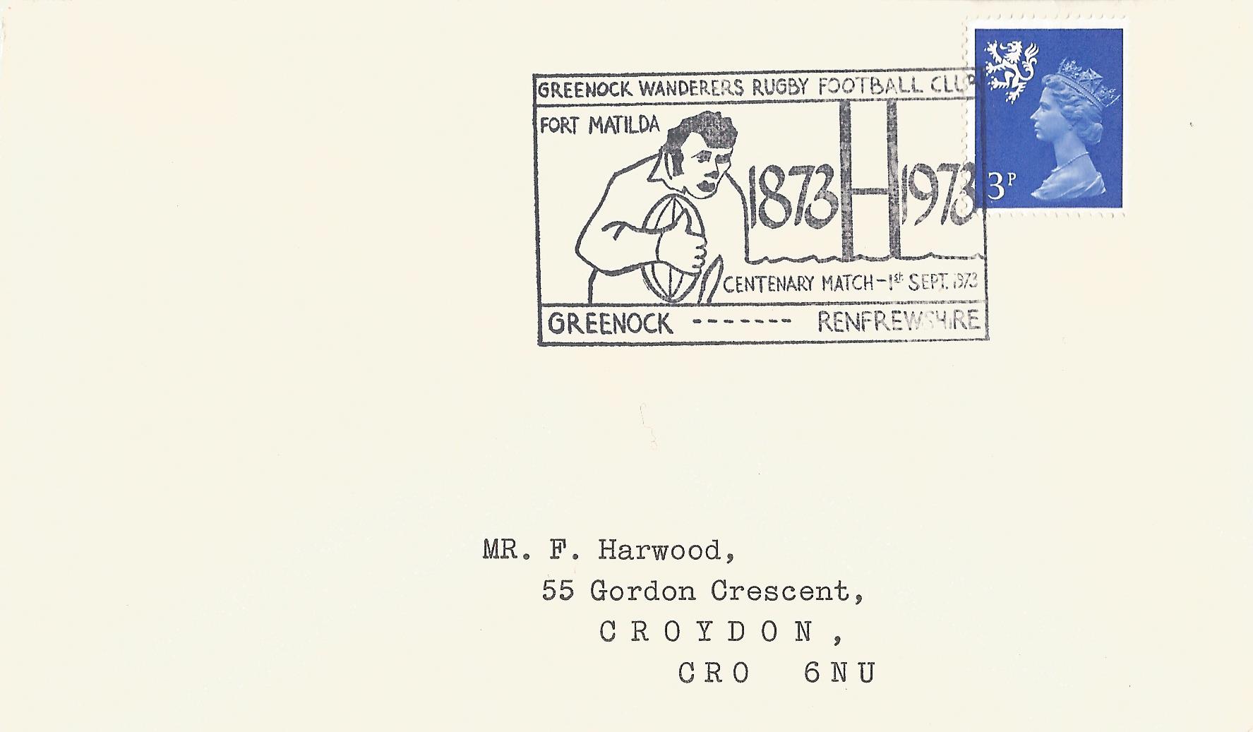 Greenock Wanderers Rugby Football Club Fort Matilda 1873 1973 Centenary Match Greenock Renfrewshire_2362