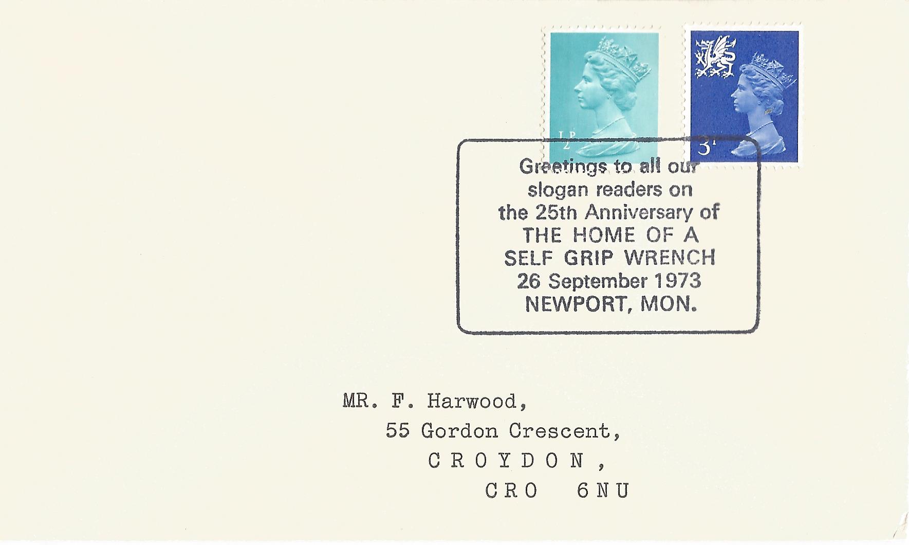 Greetings to all our slogan readers on the 25th Anniversary of The Home Of A Self Grip Wrench Newport Mon_2394