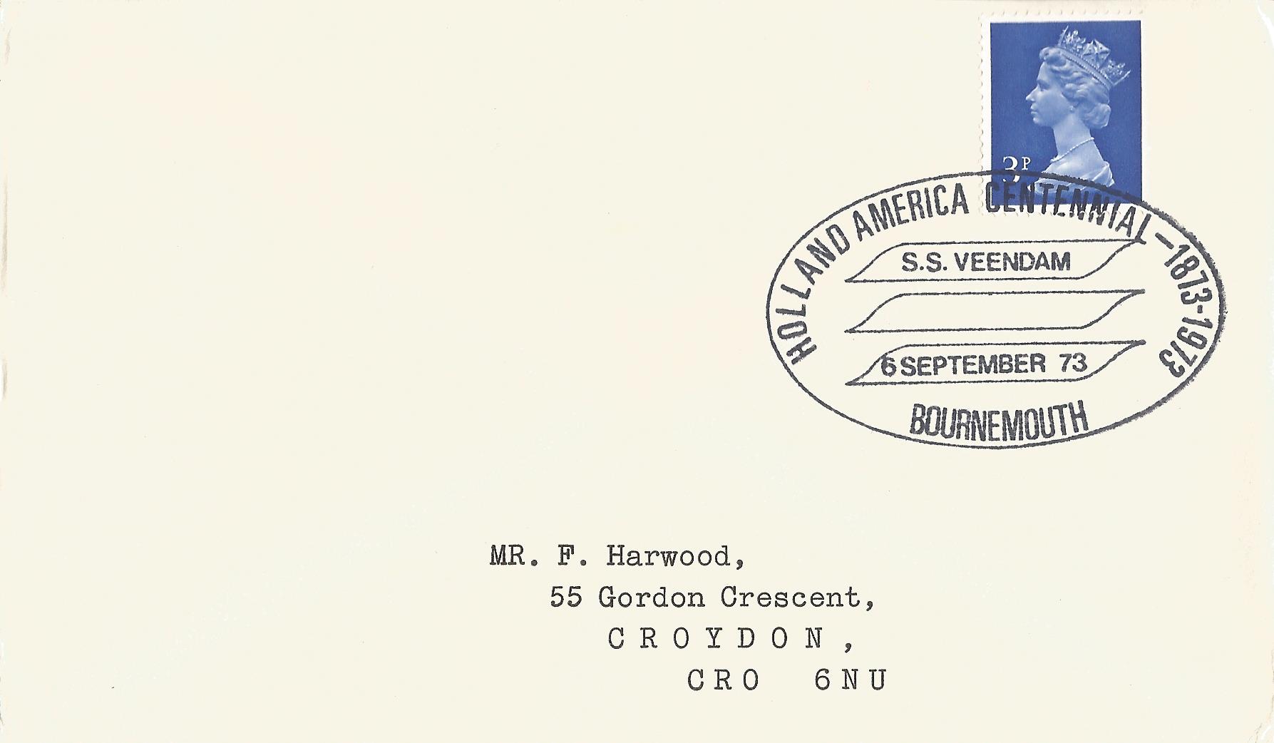 Holland America Centennial 1873-1973 SS Veendam Bournemouth_2369