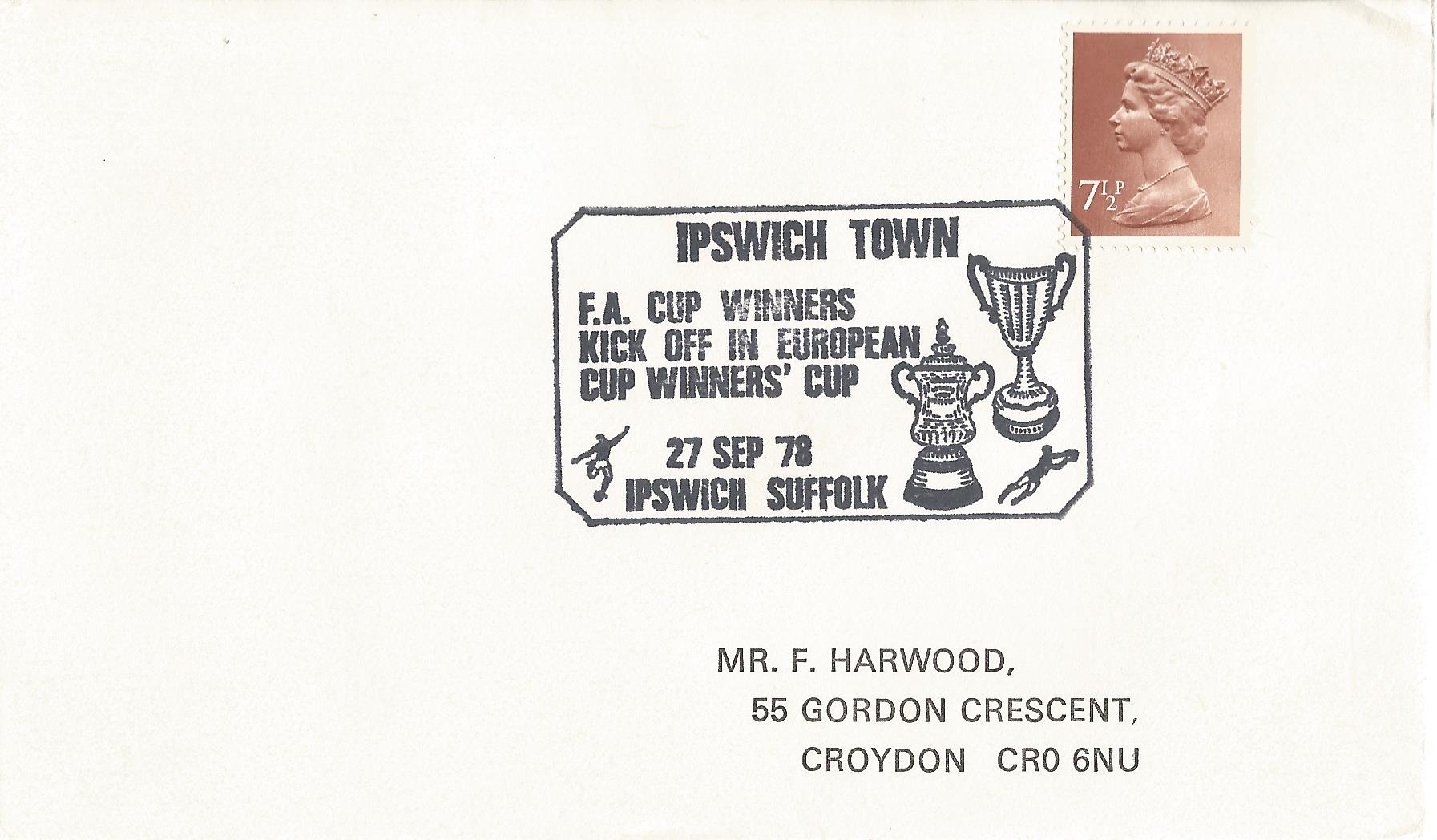 Ipswich Town FA Cup Winners Kick Off in European Cup Winners' Cup Ipswich Suffolk_3677