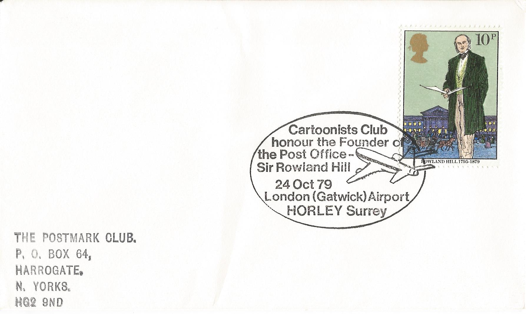 Cartoonists Club honour the Founder of The Post Office Sir Rowland Hill London Gatwick Airport Horley Surrey_4052