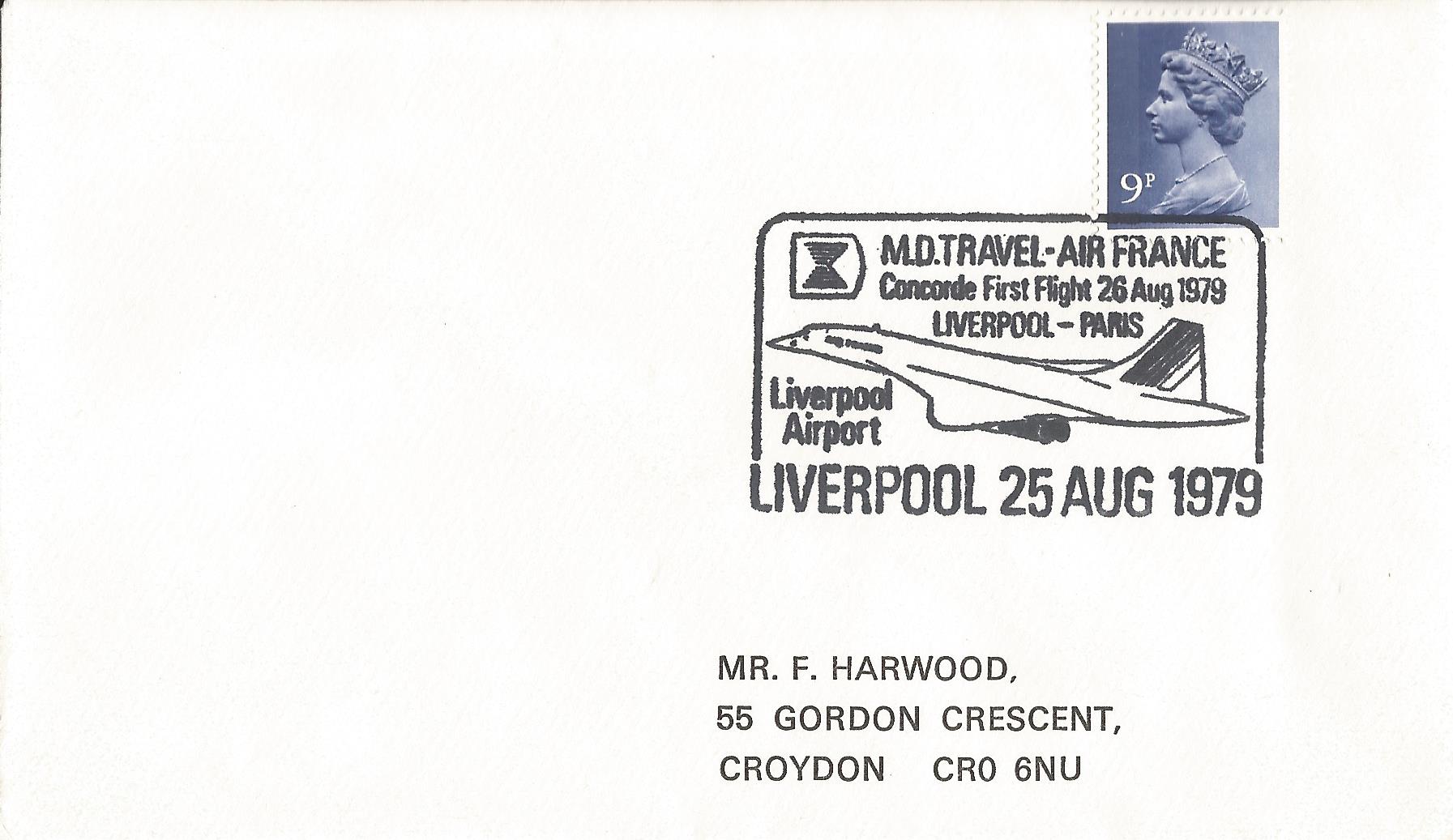 MD Travel Air France Concorde First Flight 26 Aug 1979 Liverpool-Paris Liverpool Airport Liverpool_3974