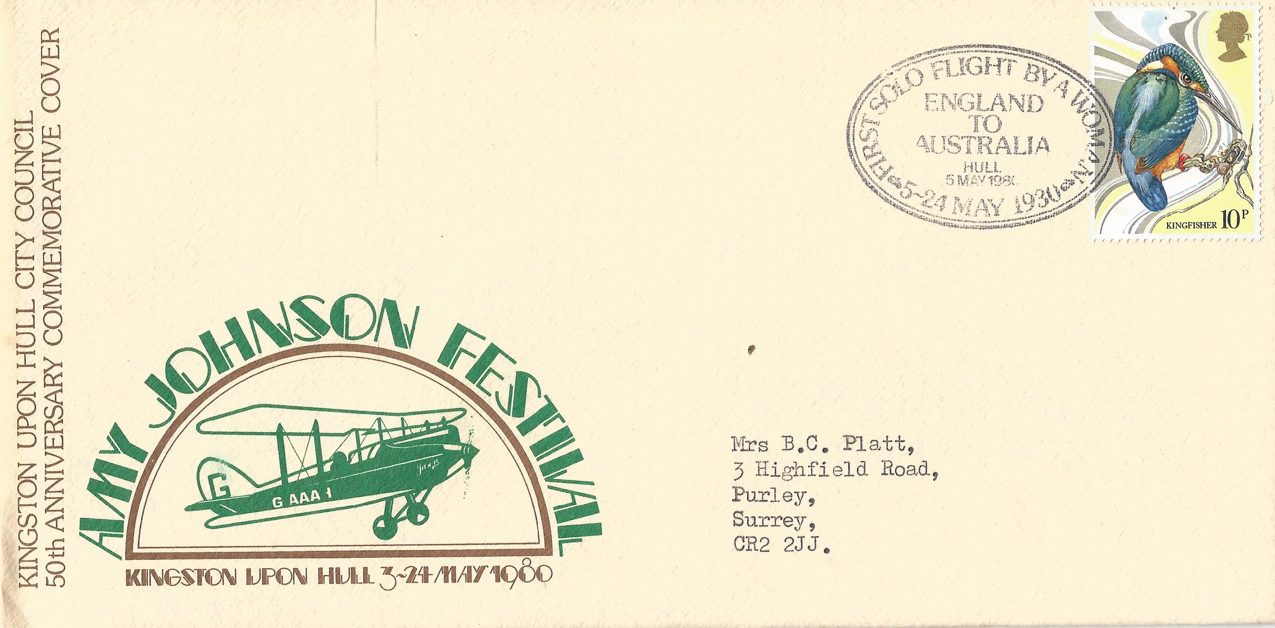 First Solo Flight by a Women 5-24 May 1930 England to Australia Hull_4197