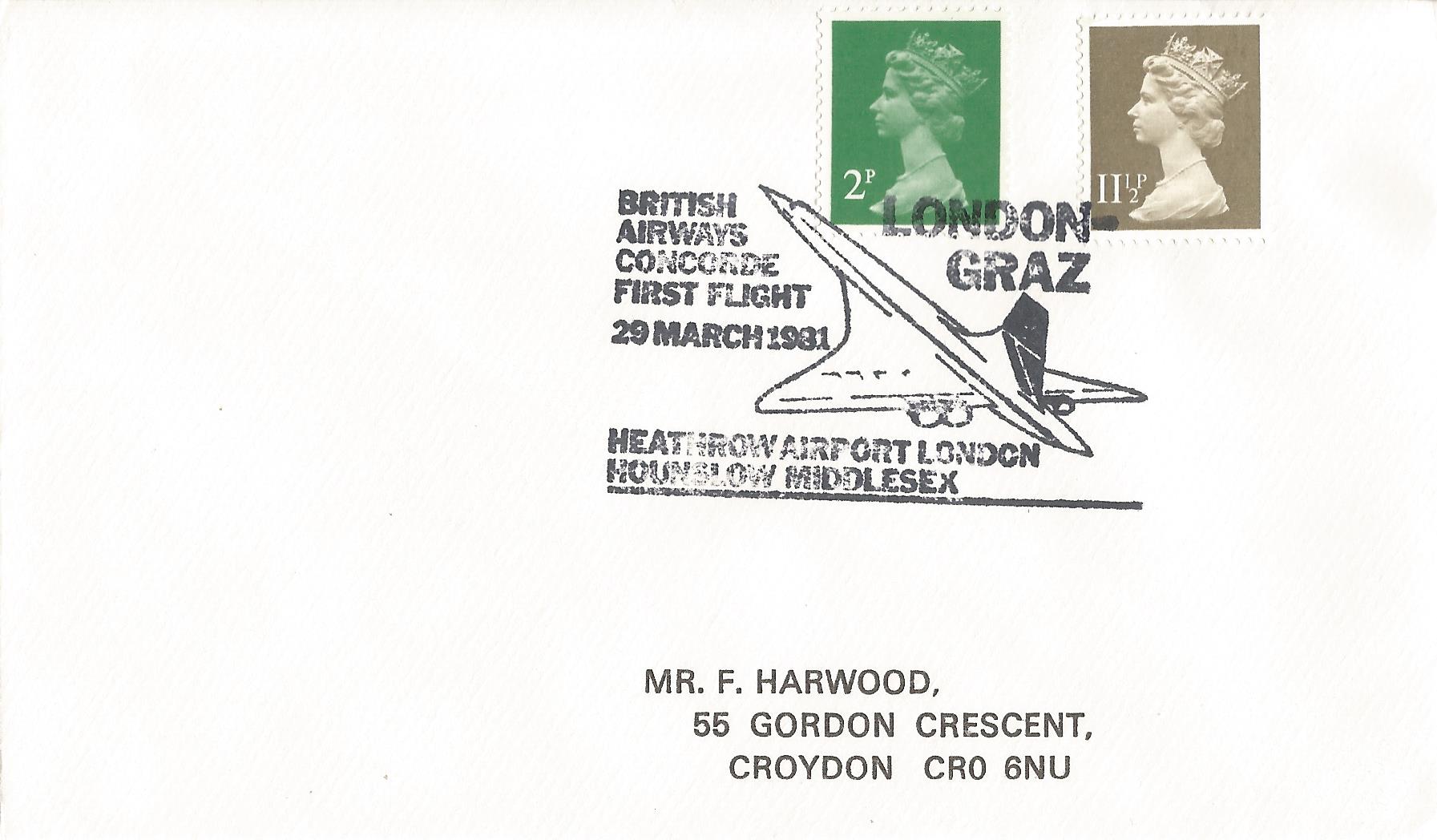 British Airways Concorde First Flight London-Graz Heathrow Airport London Hounslow Middlesex_4633