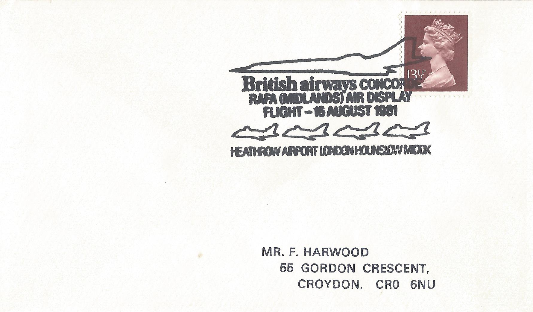 British airways concorde RAFA (Midlands) Air Display Flight Heathrow Airport London Hounslow Middx_4900