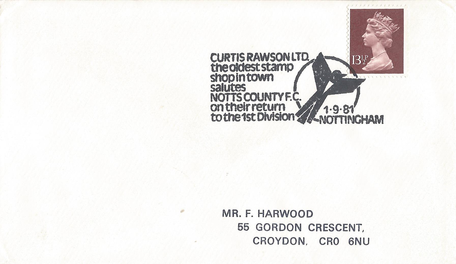 Curtis Rawson Ltd the oldest stamp shop in town salutes Notts County FC on their return to the 1st Division Nottingham_4916