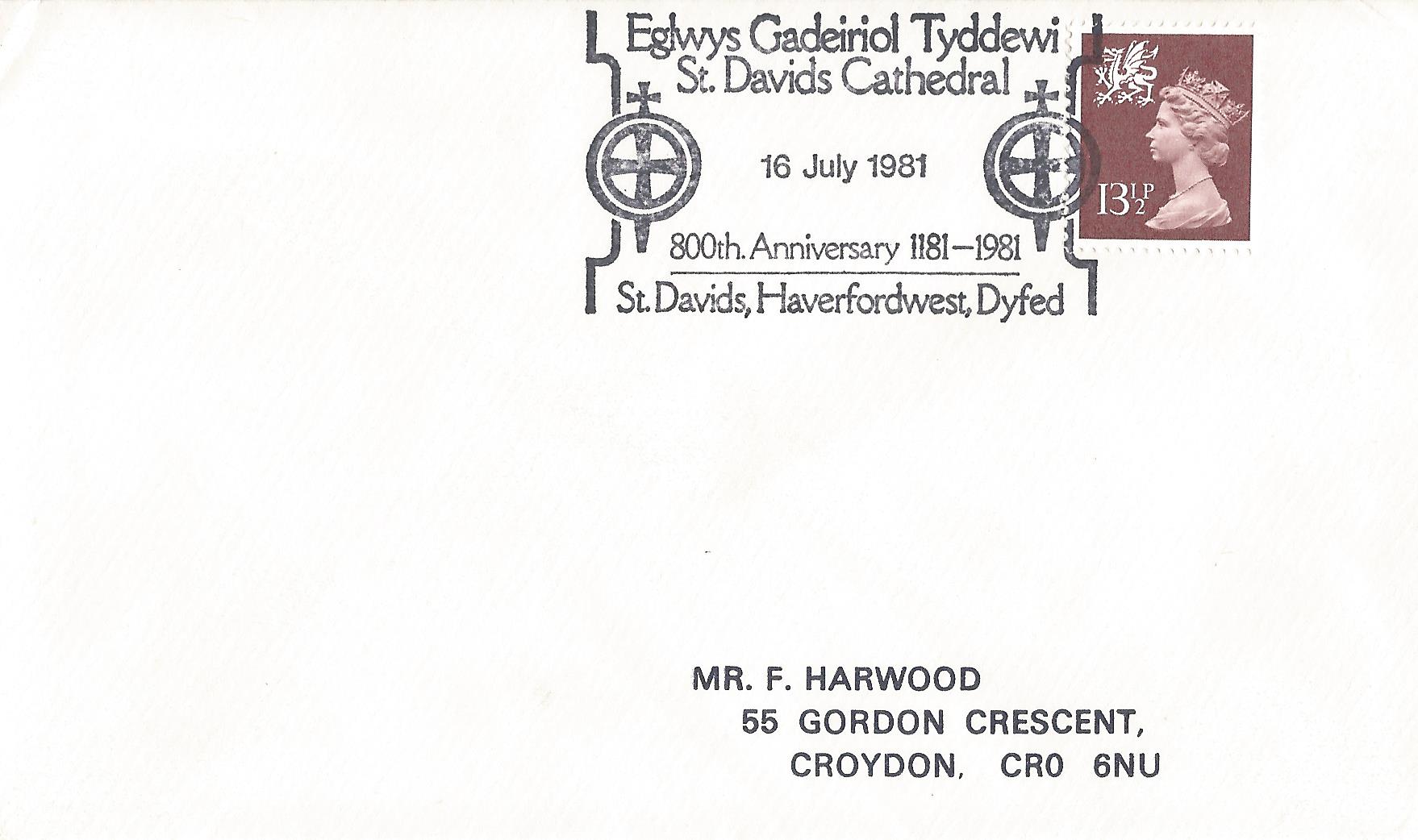 Eglwys Gadeiriol Tyddewi St Davids Cathedral 800th Anniversary 1181-1981 St Davids Haverfordwest Dyfed_4820