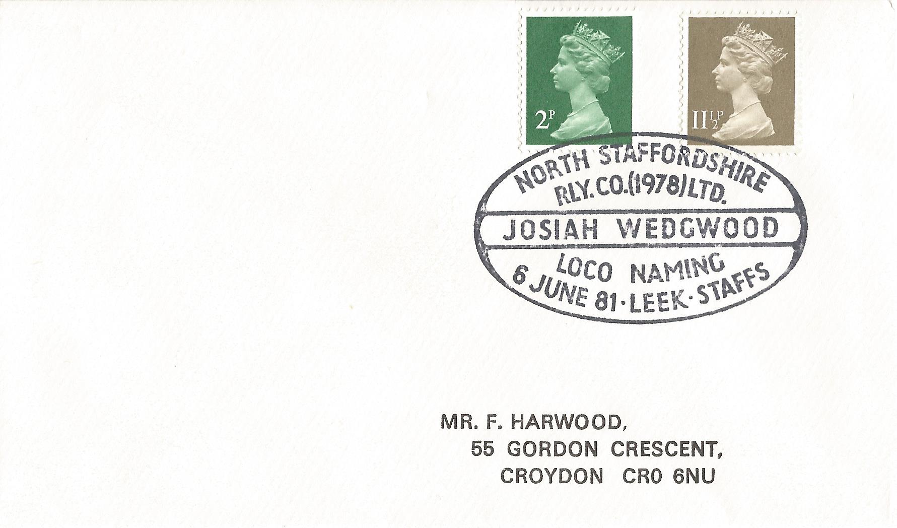 North Staffordshire Rly.Co.(1978)Ltd Josiah Wedgwood Loco Naming Leek Staffs_4734