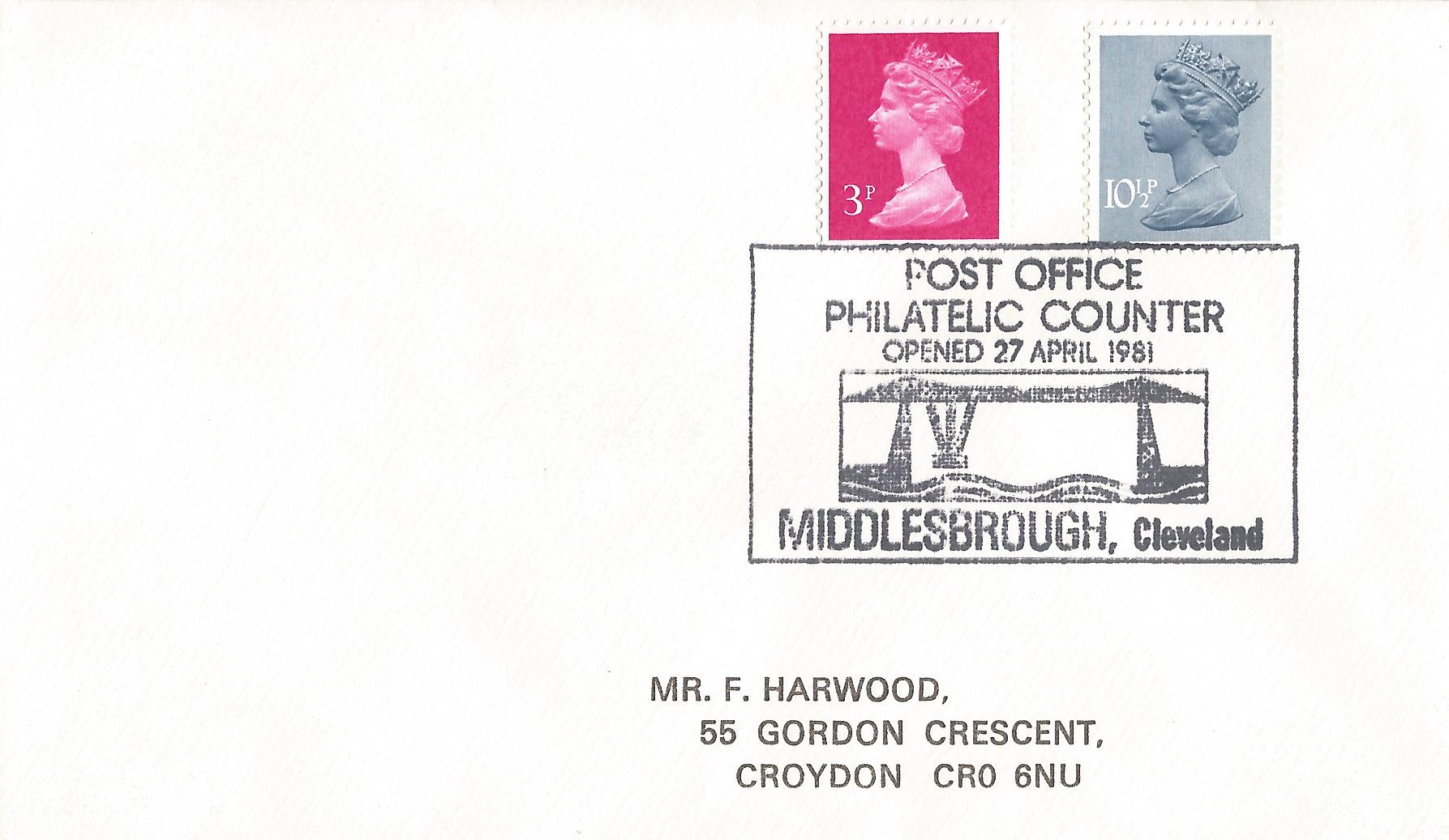 Post Office Philatelic Counter Opened 27 April 1981 Middlesborough Cleveland_4654
