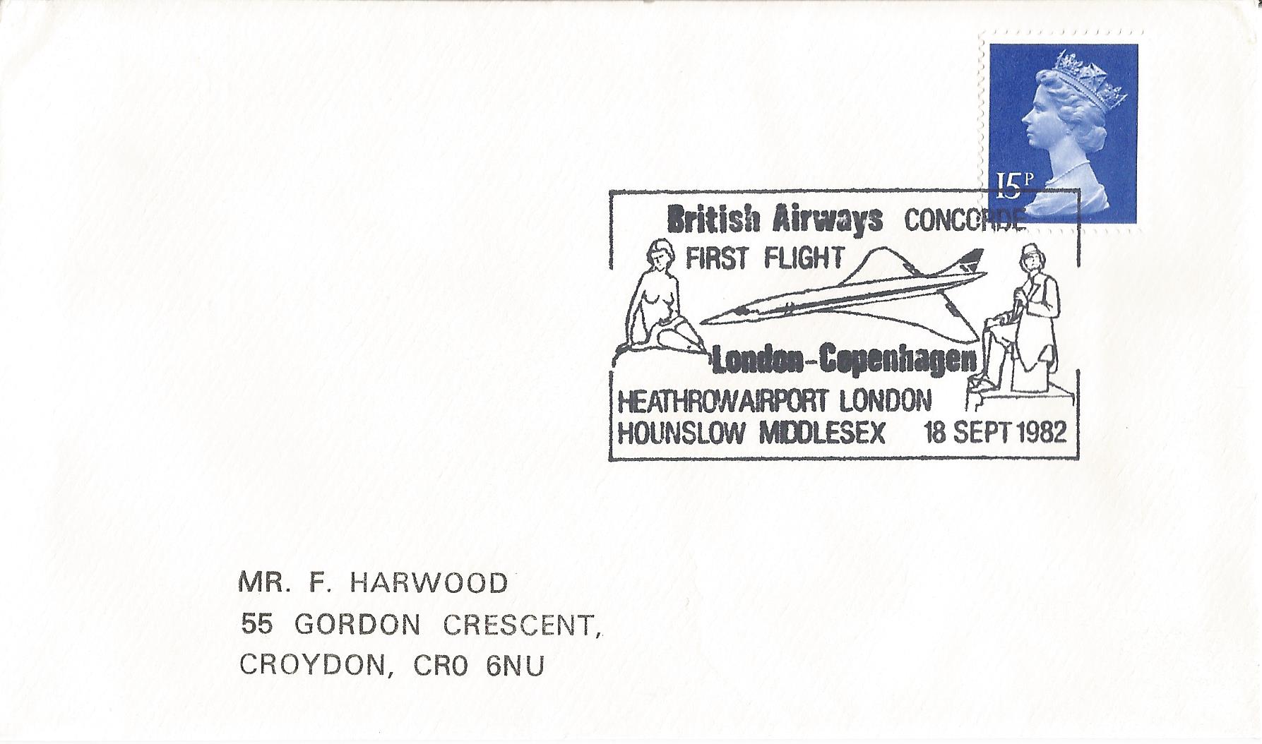 British Airways Concorde First Flight London Copenhagen Heathrow Airport London Hounslow Middlesex_5414