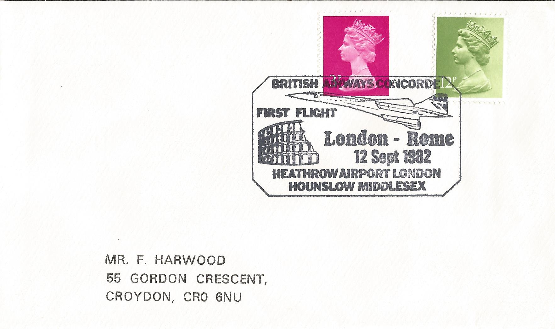 British Airways Concorde First Flight London Rome Heathrow Airport London Hounslow Middlesex_5402