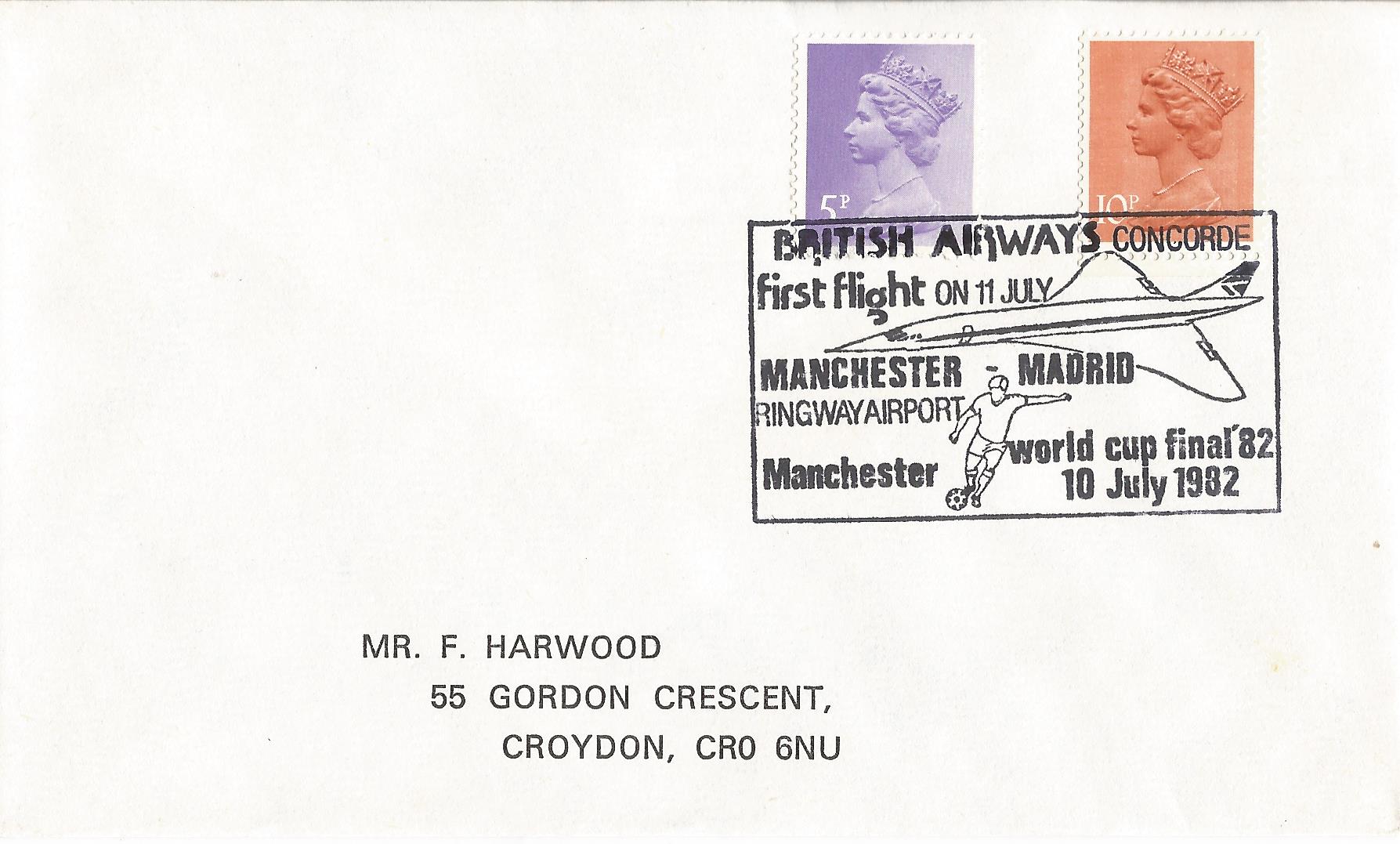British Airways Concorde First Flight on 11 July Manchester  Madrid World Cup Final '82 Ringway Airport Manchester_5285