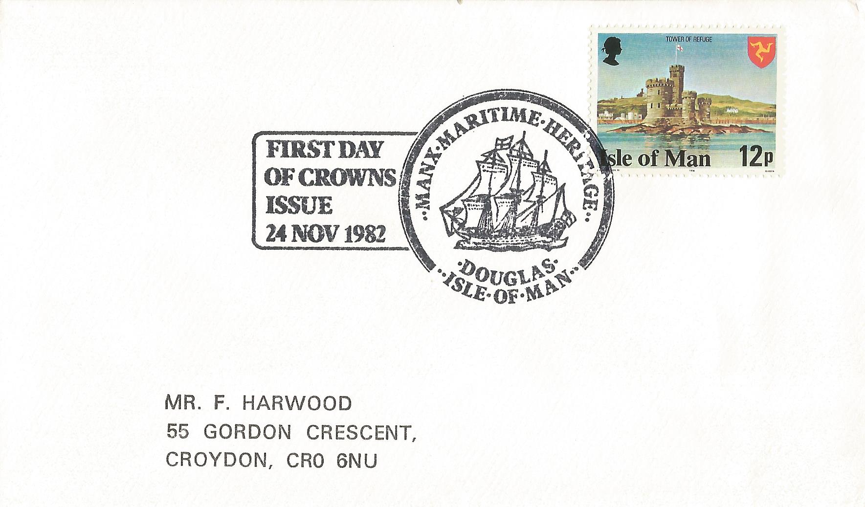 First Day of Crowns Issue Manx Maritime Heritage Douglas Isle of Man_M128