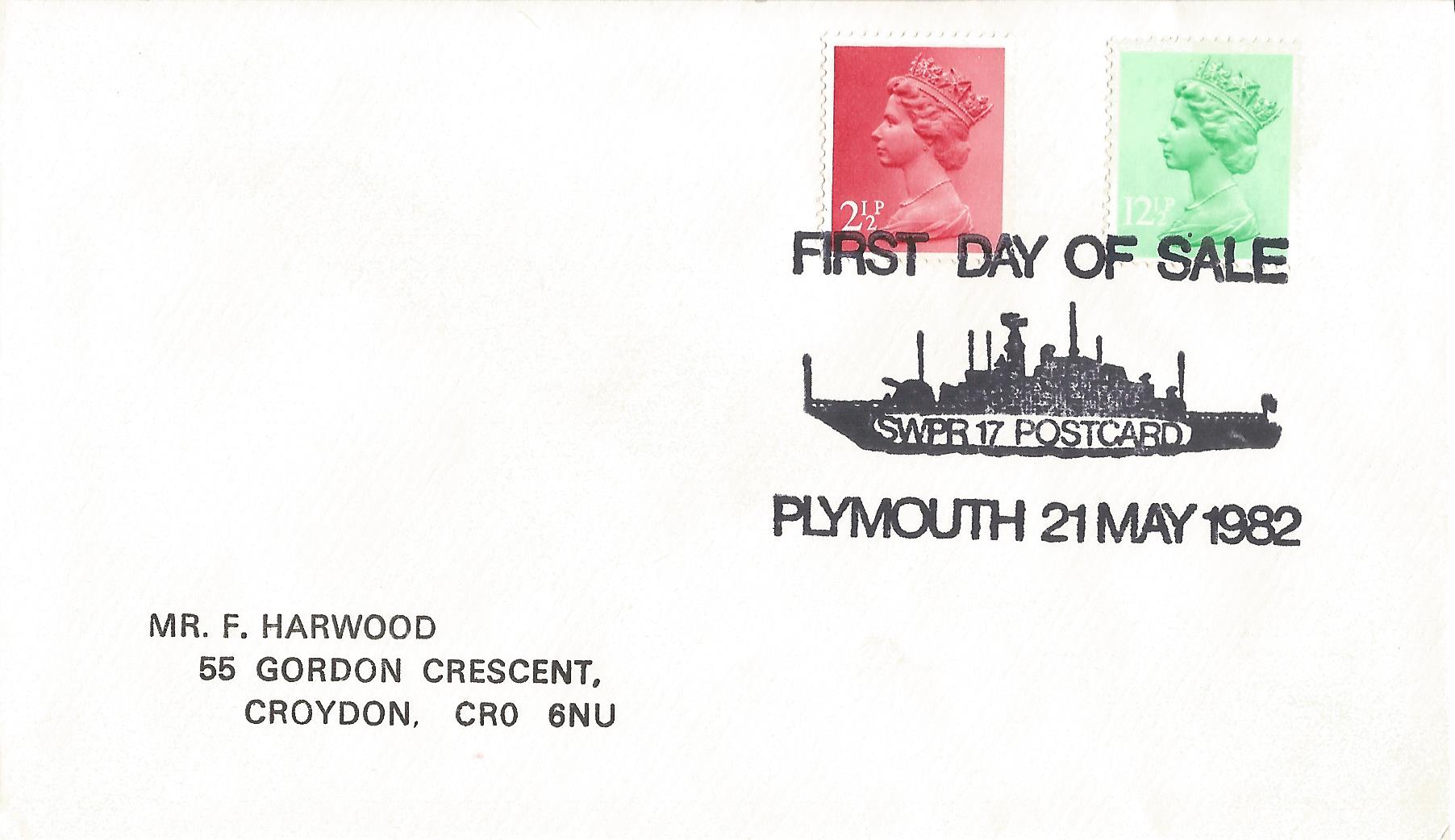 First Day of Sale SWPR 17 Postcard Plymouth_5173