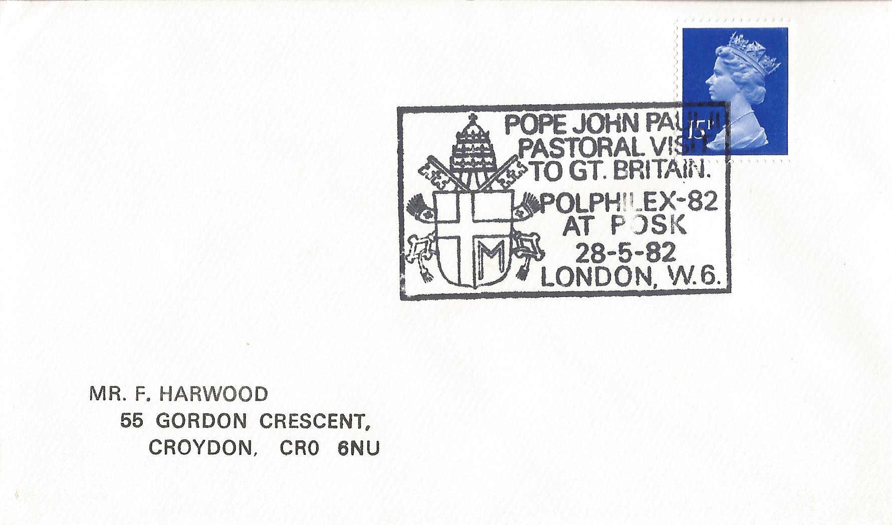 Pope John Paul Pastoral Visit to Gt Britain Polphilex-82 at Posk London W6_5184