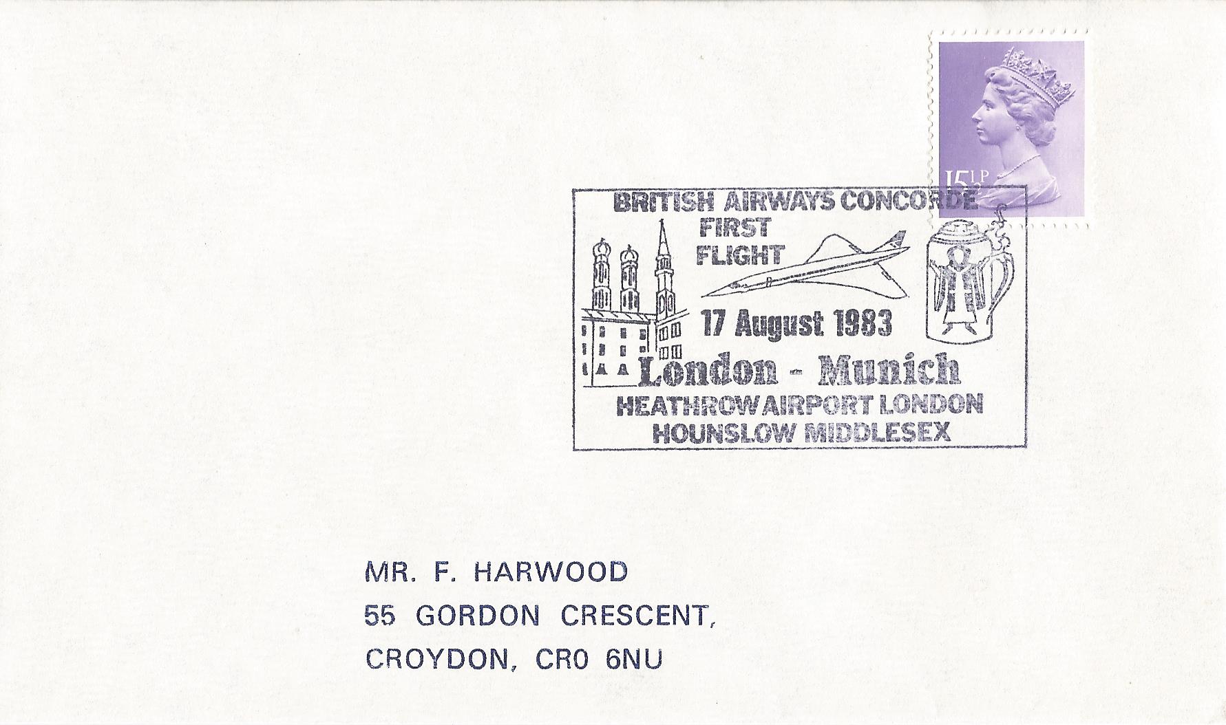 British Airways Concorde First Flight London-Munich Heathrow Airport London Hounslow Middlesex_5723