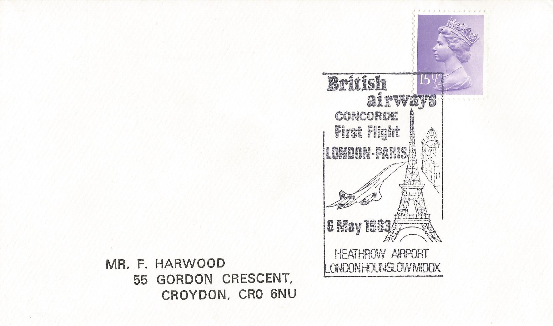 British airways Concorde First Flight London-Paris Heathrow Airport London Hounslow Middx_5594