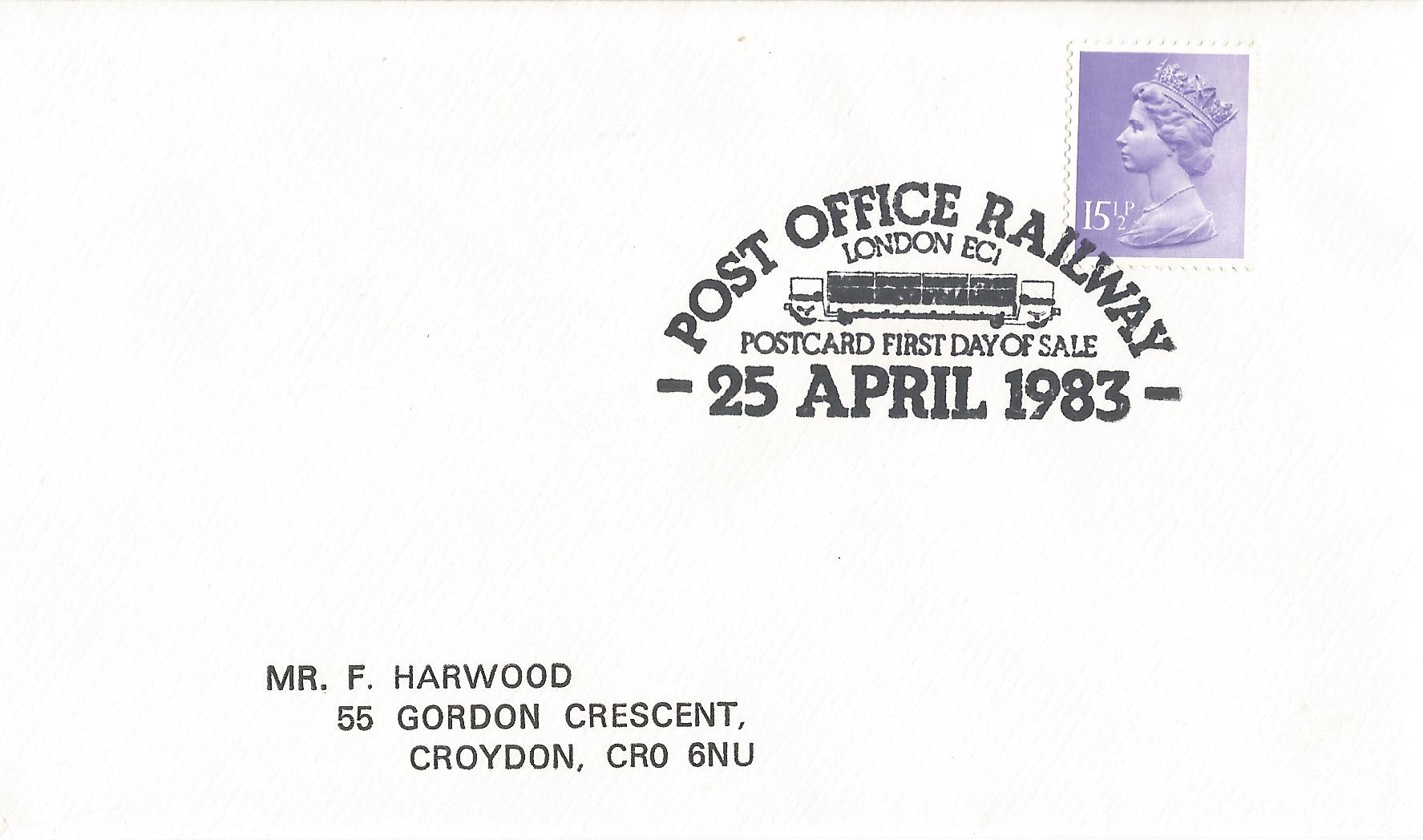 Post Office Railway Postcard First Day of Sale London EC1_5582