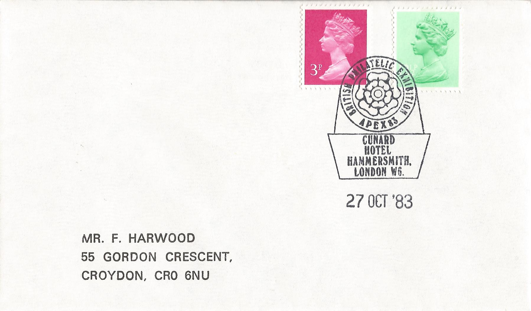 British Philatelic Exhibition Apex 83 Cunard Hotel Hammersmith London W6_5820