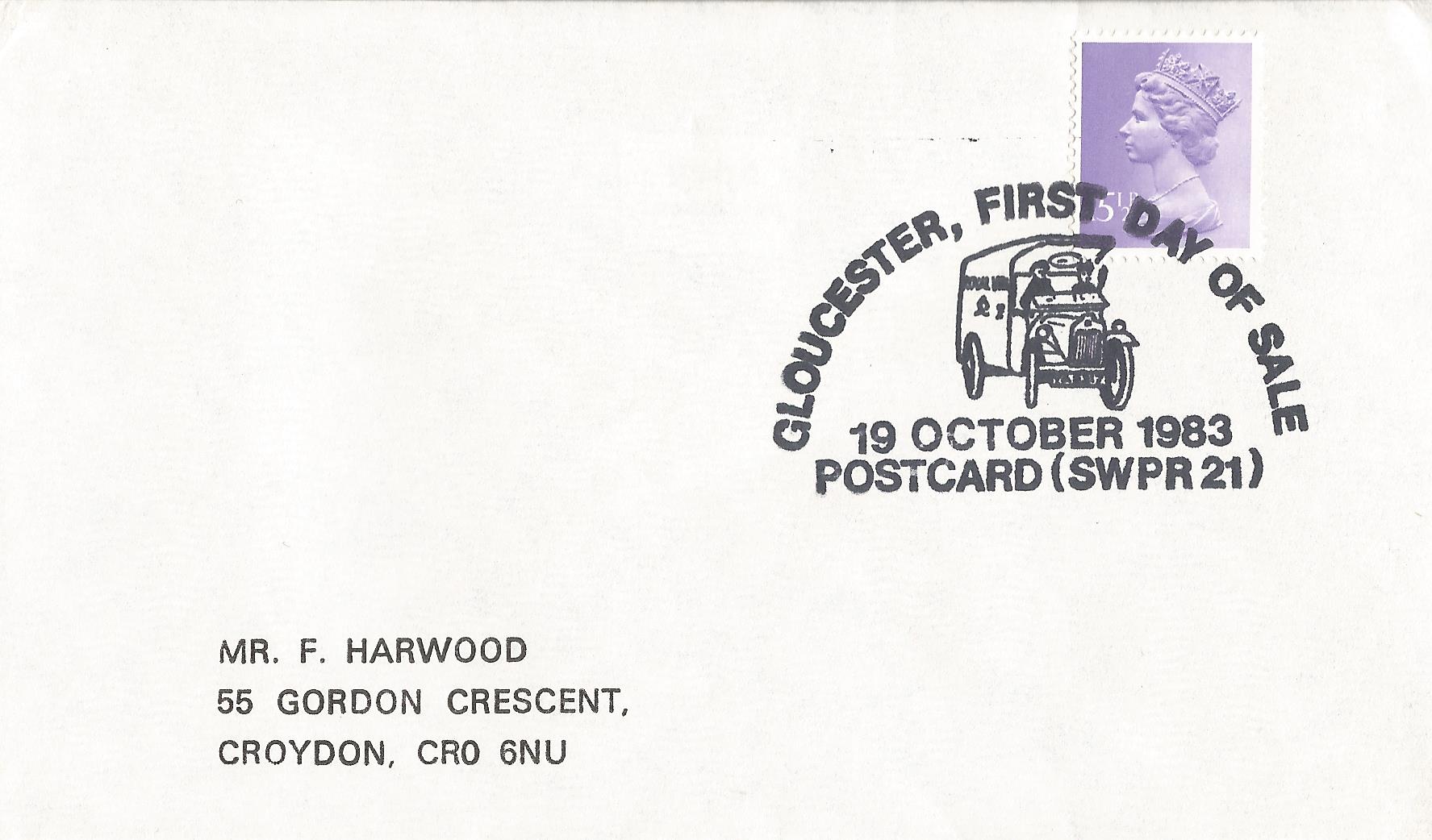 First Day of Sale Postcard (SWPR 21) Gloucester_5813